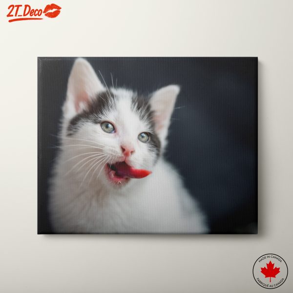Cute Cat Portrait with Playful Expression