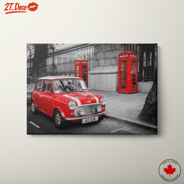Red Classic Car in Urban Setting