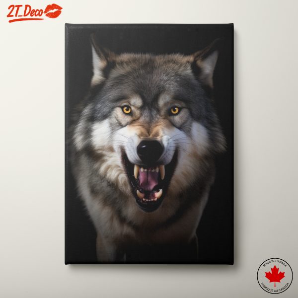 Realistic Wolf Portrait Screaming