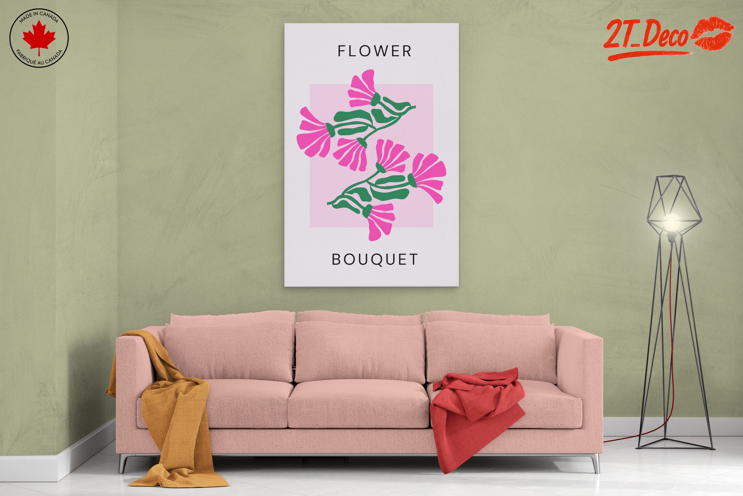 Colorful Abstract Floral Bouquet Art - Image 2