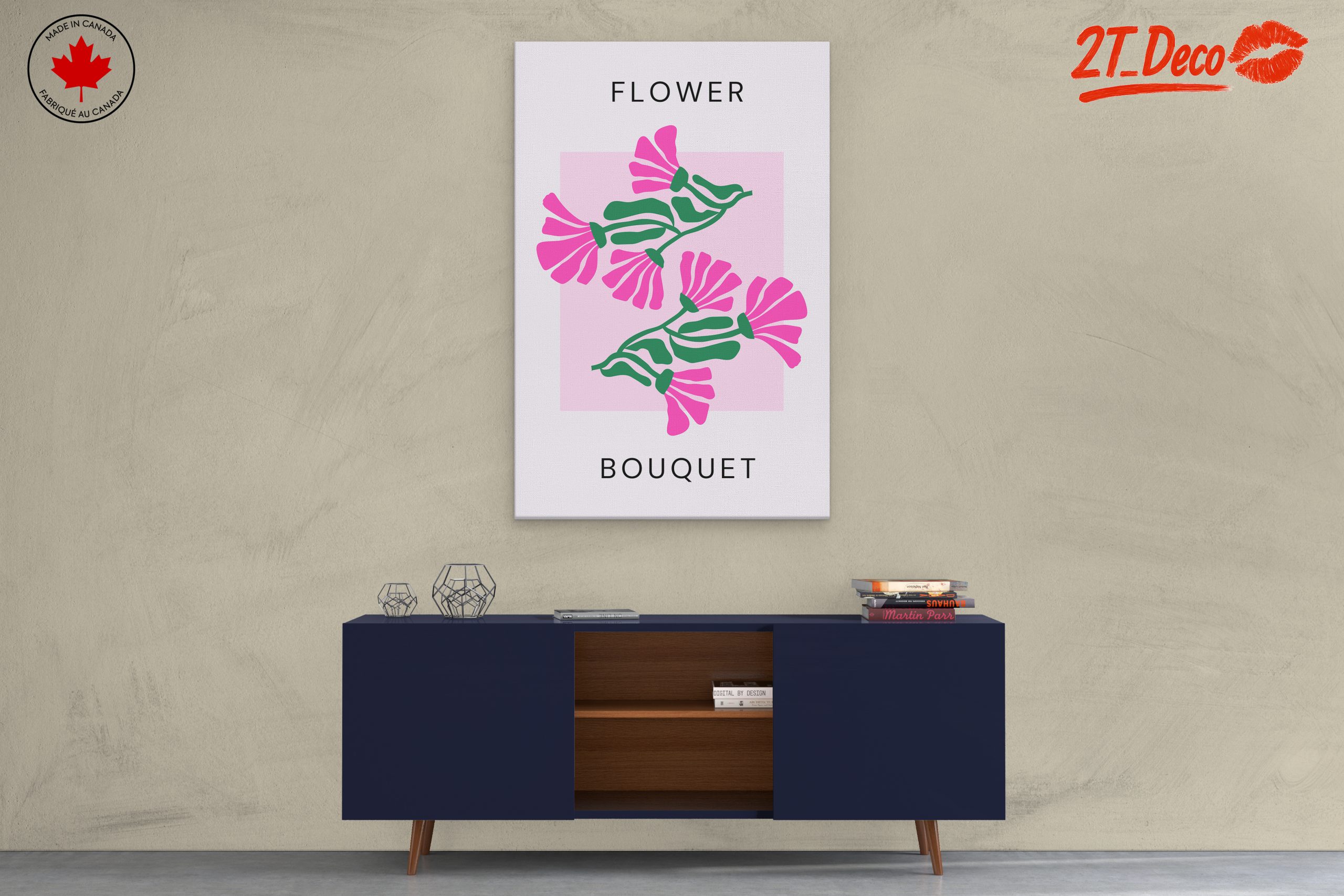 Colorful Abstract Floral Bouquet Art - Image 3