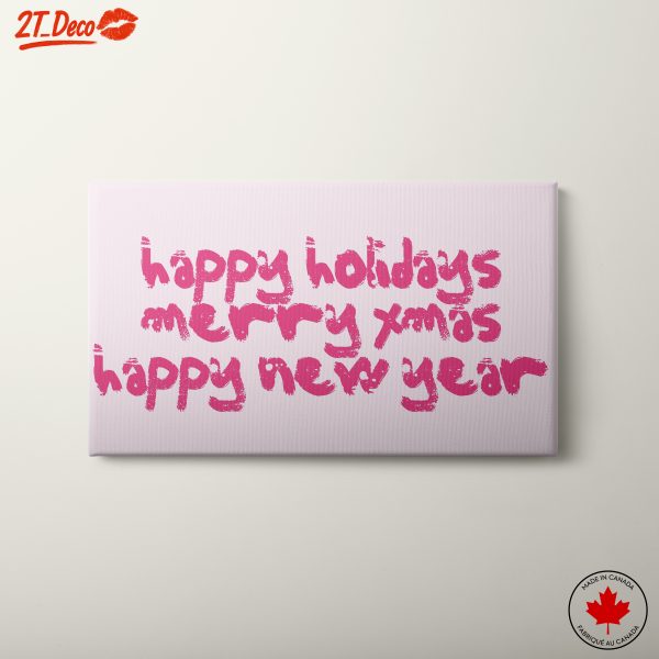 Happy Holidays Merry Xmas New Year Art
