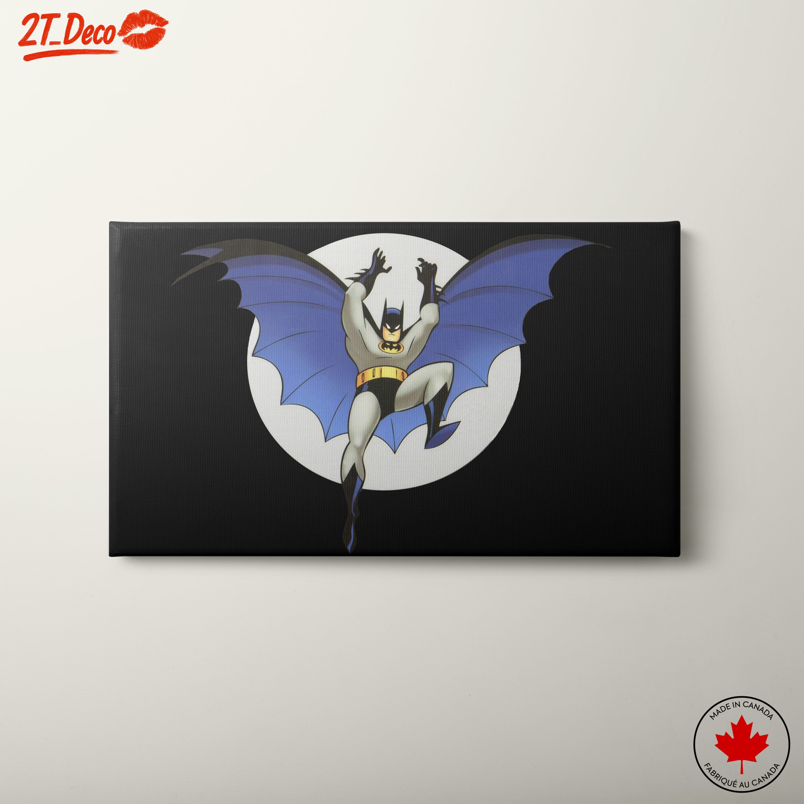 Batman in Action Against the Moon