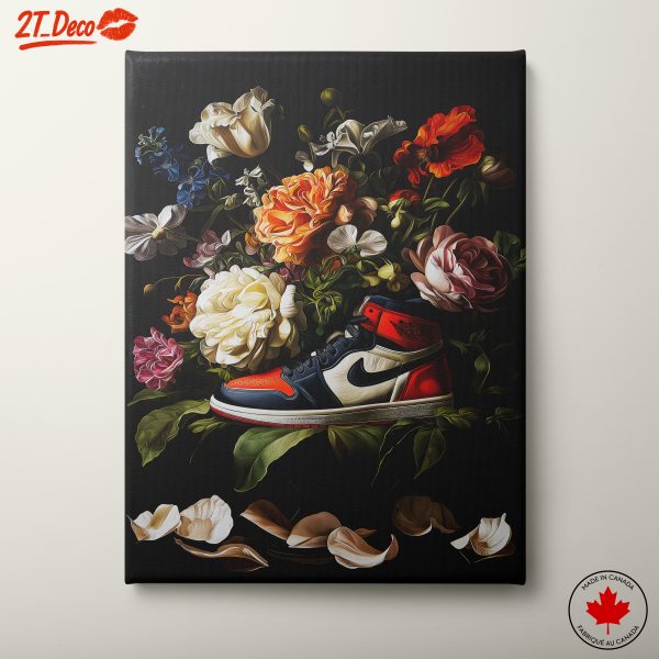 Vibrant Floral Sneaker Art
