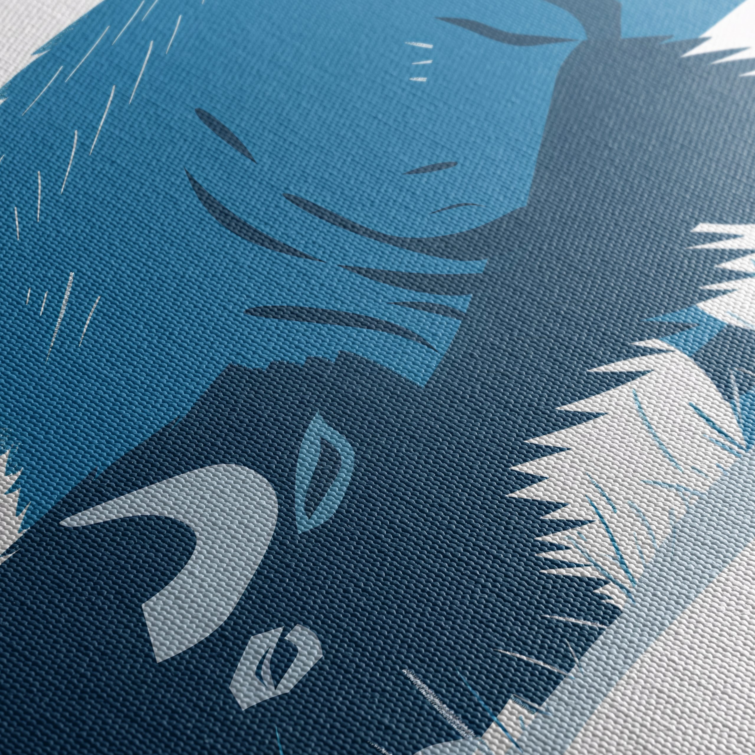 Stylized Blue Bison Artwork - Image 5