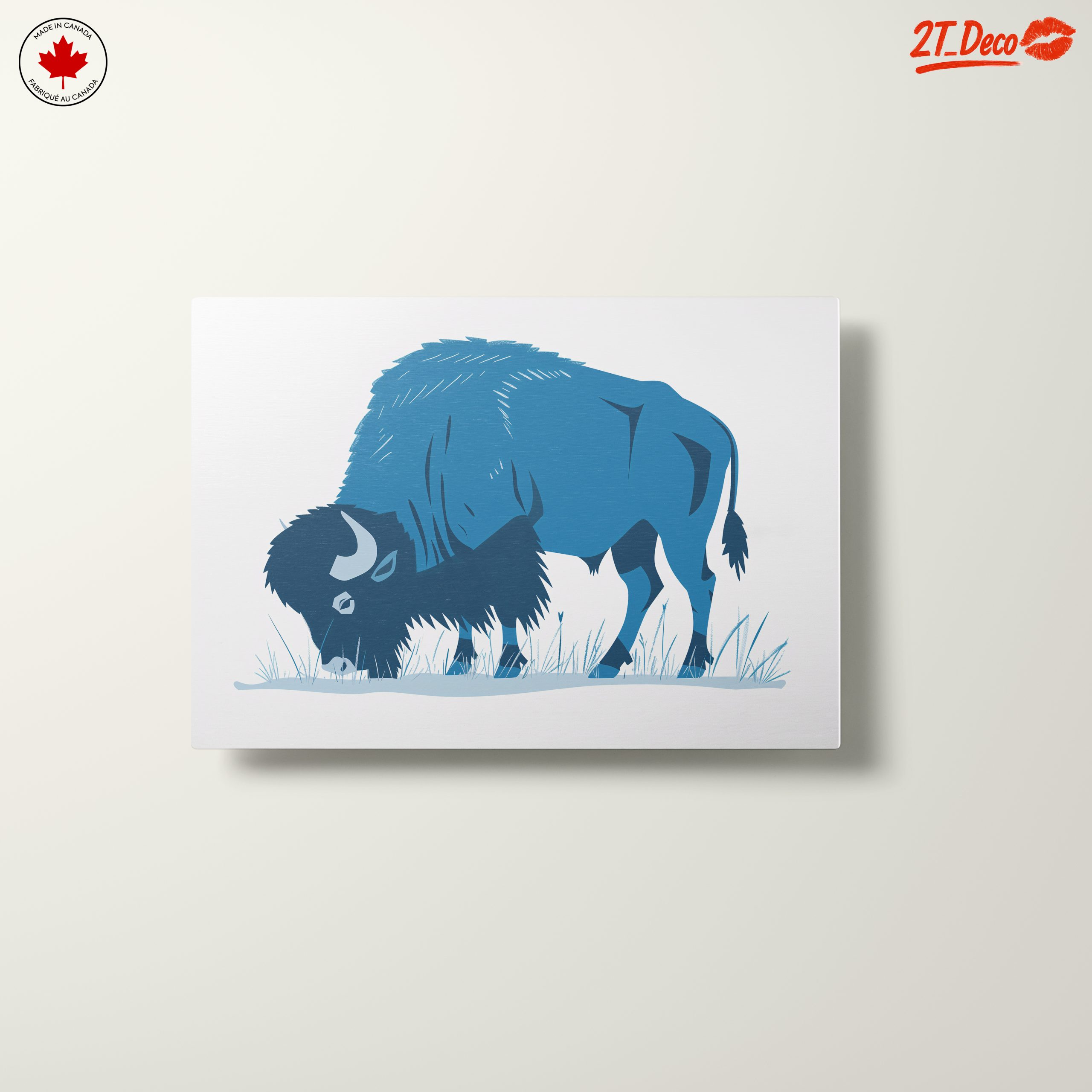 Stylized Blue Bison Artwork - Image 10