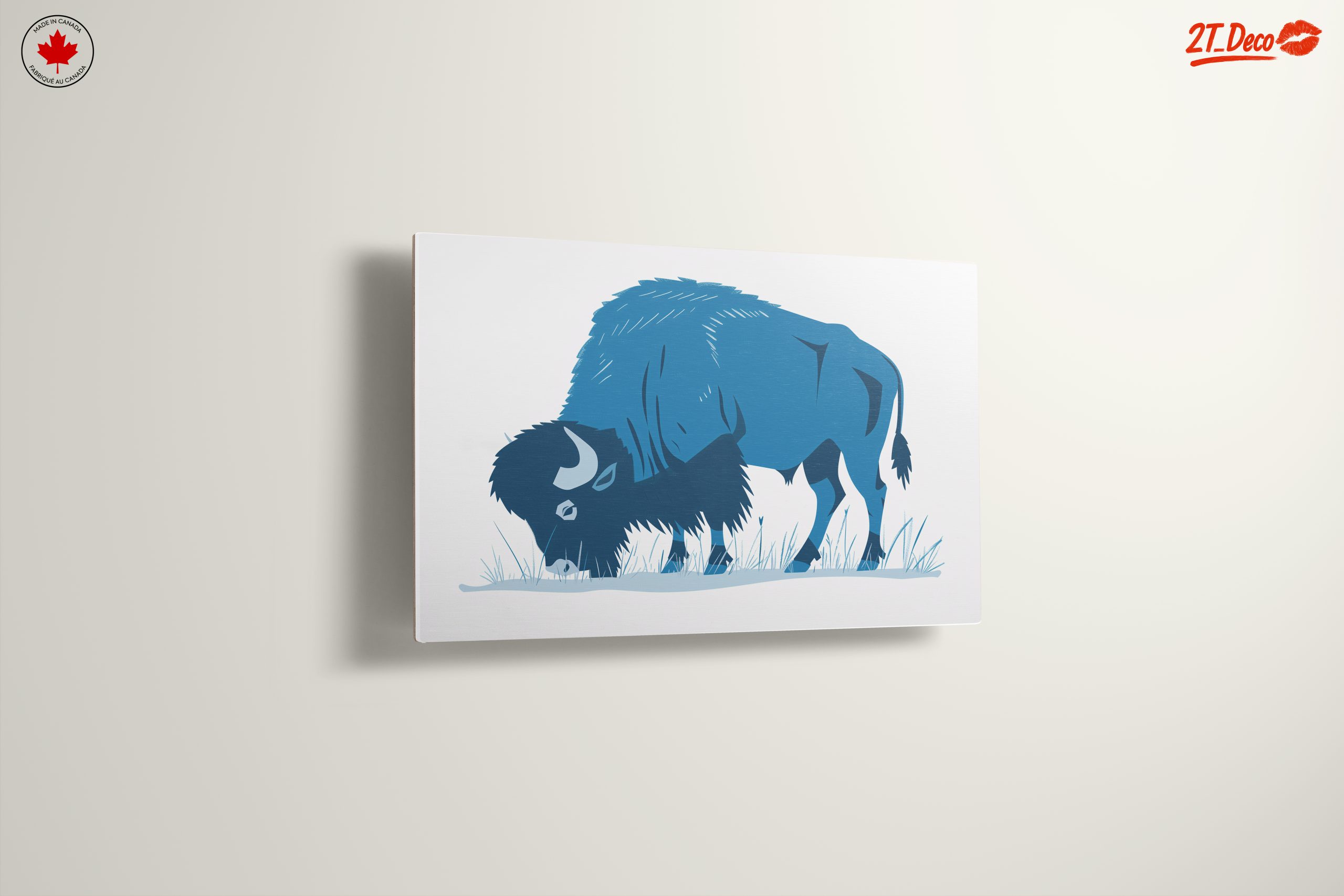 Stylized Blue Bison Artwork - Image 13