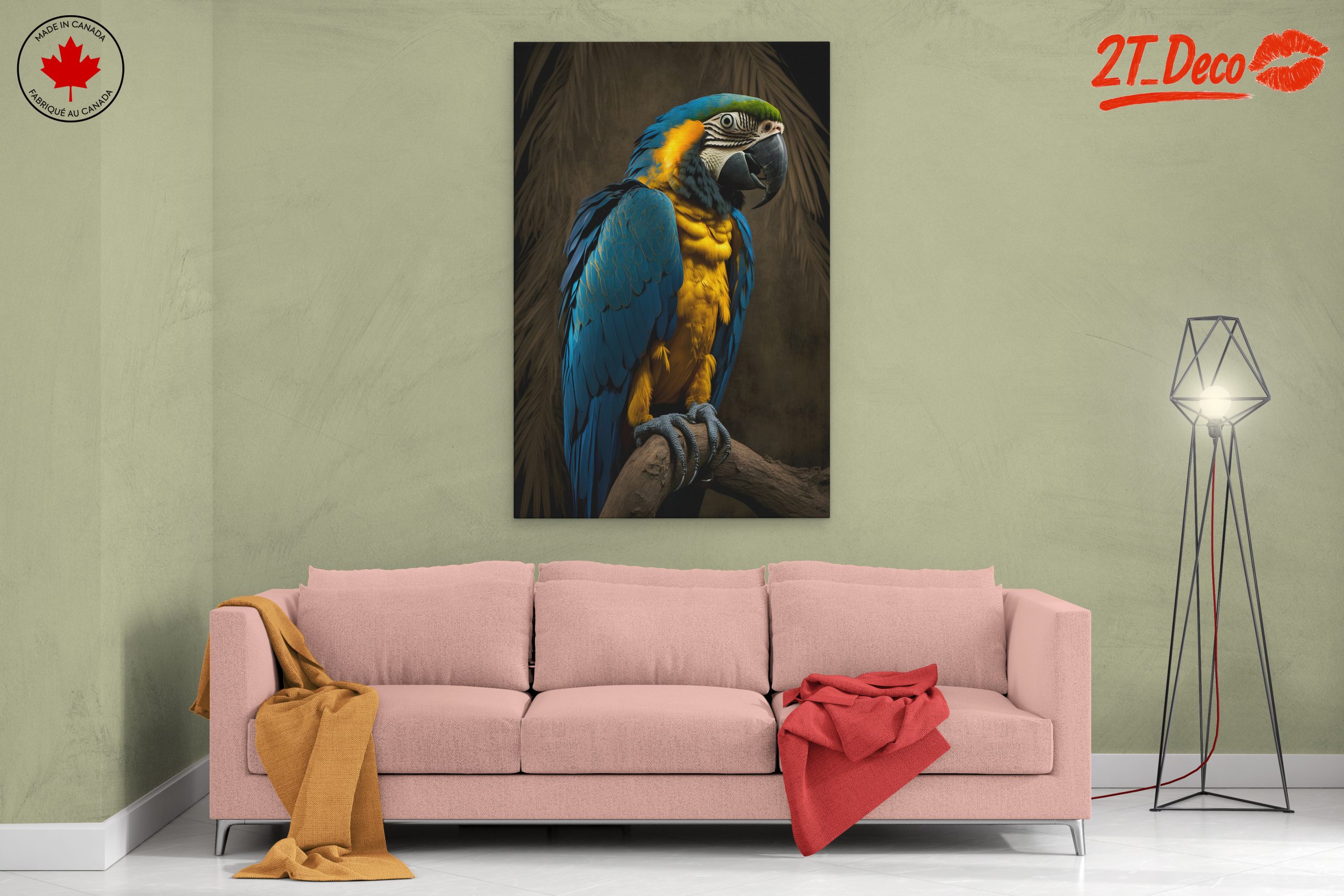 Stunning Macaw Parrot Wall Art - Image 2