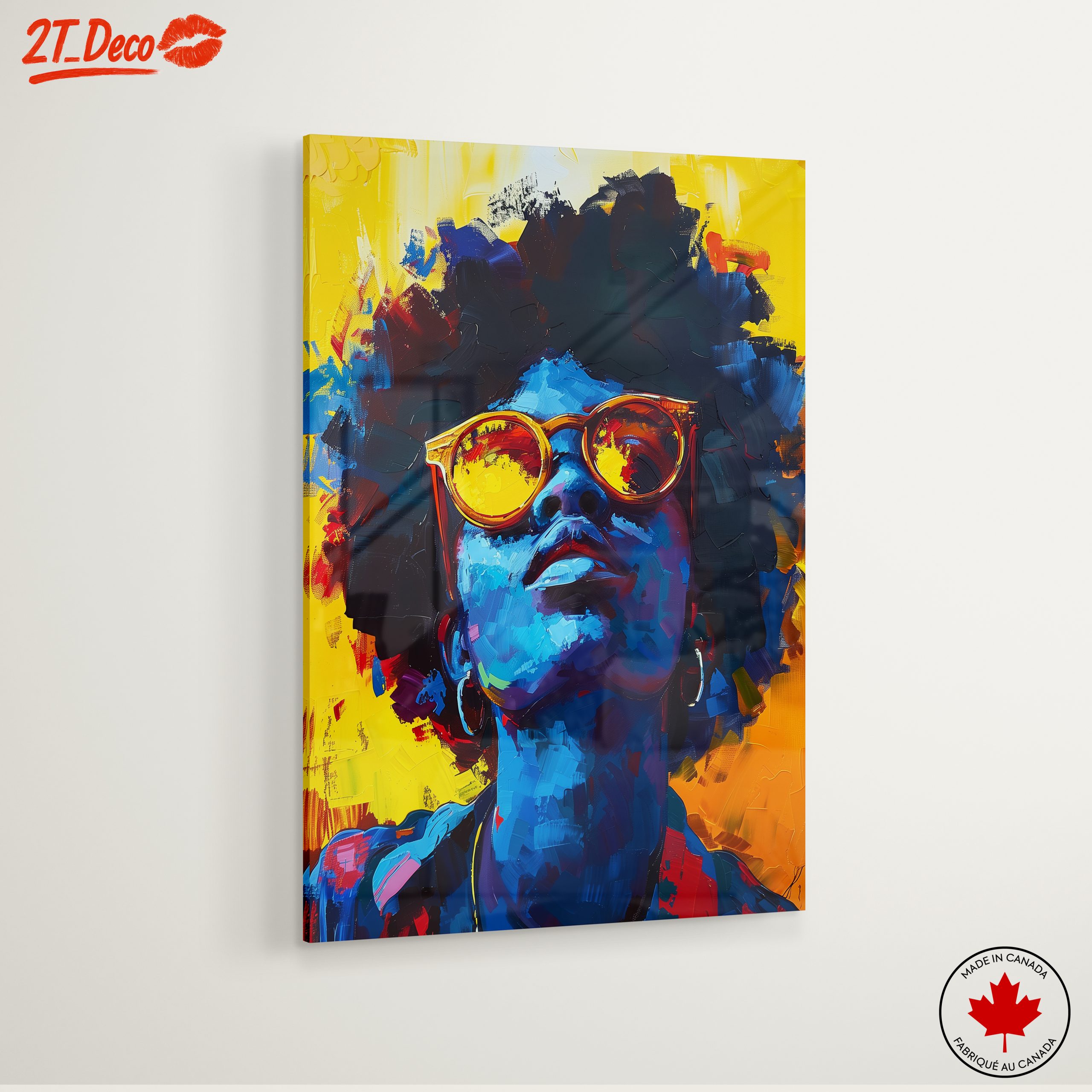 Vibrant Afro Art with Bold Colors and Expression - Image 6