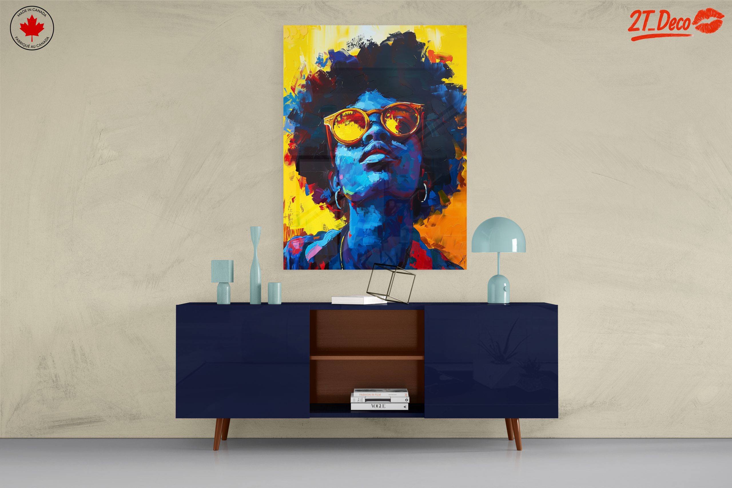 Vibrant Afro Art with Bold Colors and Expression - Image 8