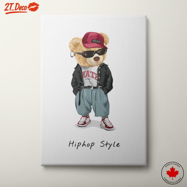 Trendy Hip Hop Bear Art