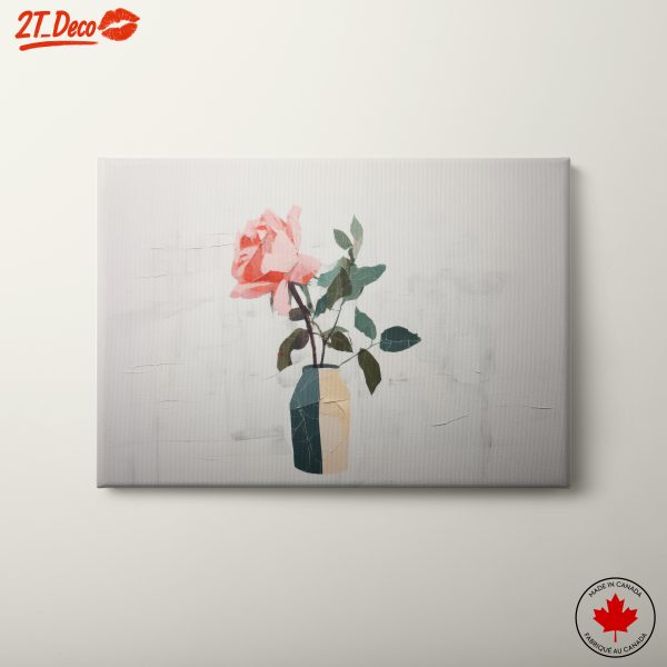 Stylized Rose in a Modern Vase