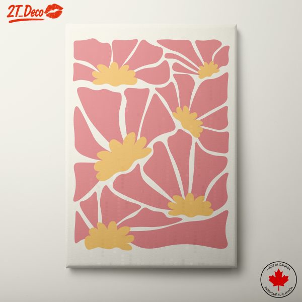 Stylized Floral Artwork in Pastel Tones