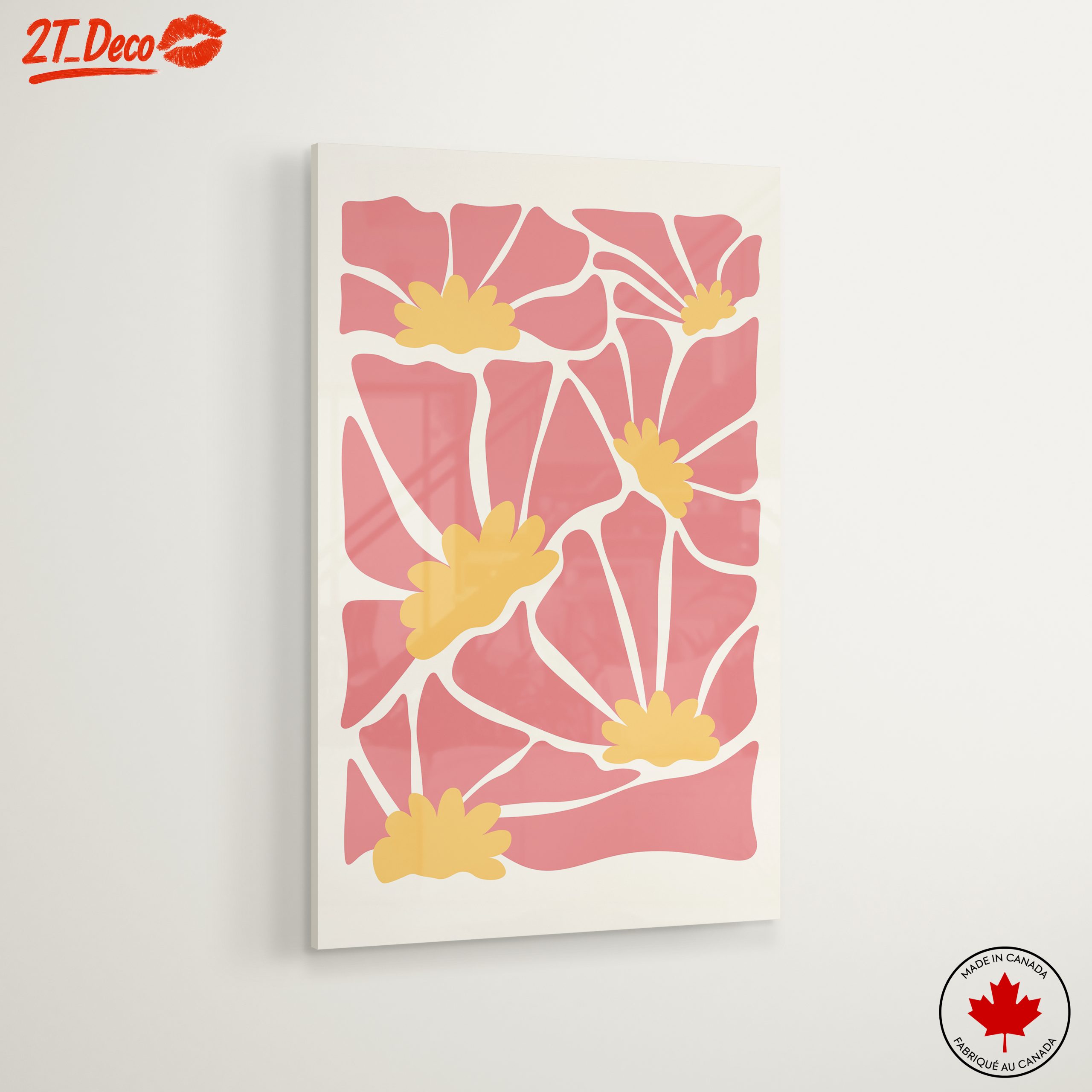 Stylized Floral Artwork in Pastel Tones - Image 6