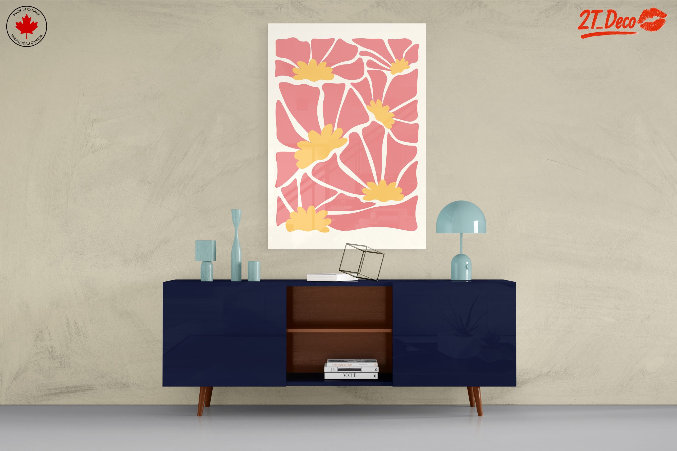 Stylized Floral Artwork in Pastel Tones - Image 8