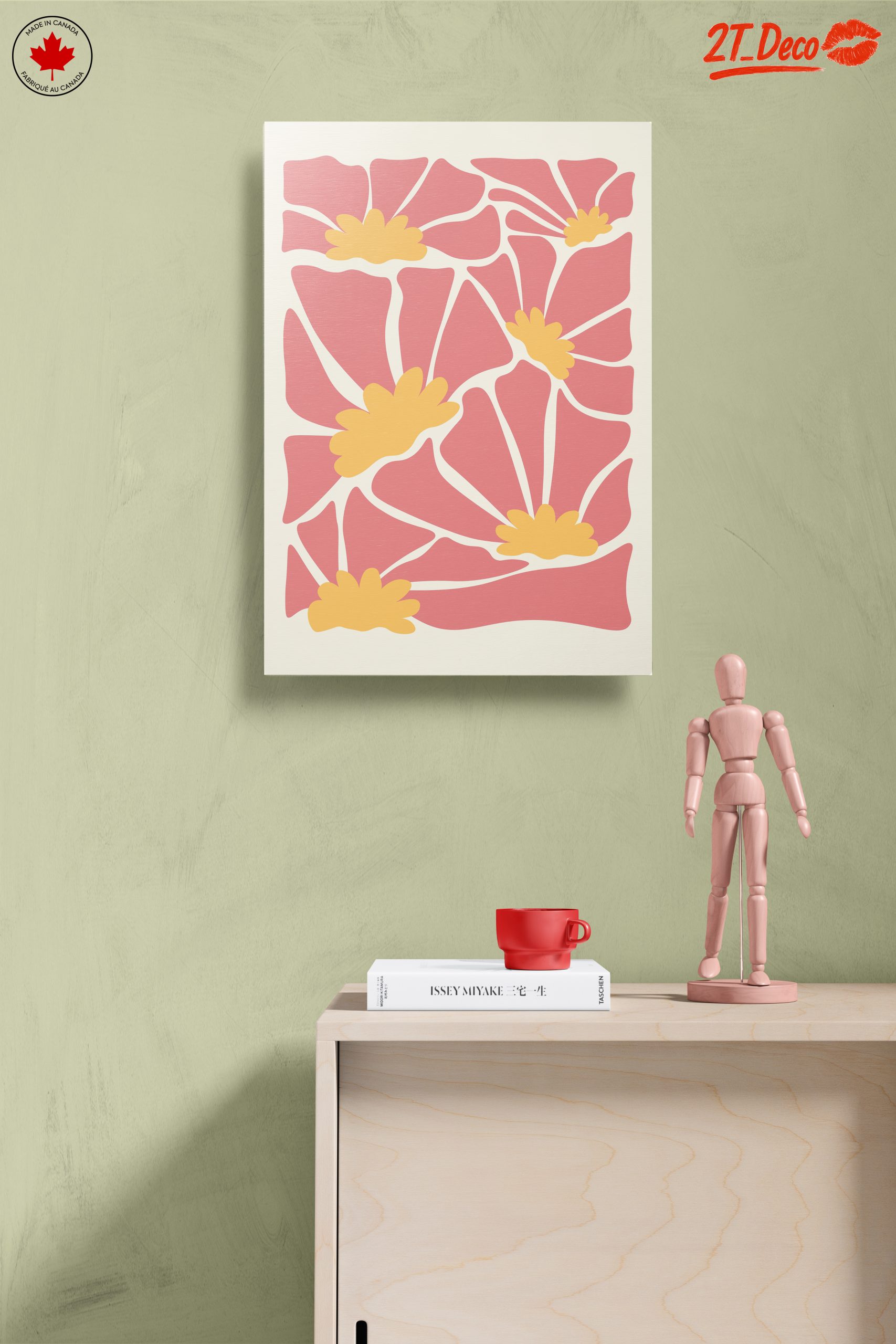 Stylized Floral Artwork in Pastel Tones - Image 14
