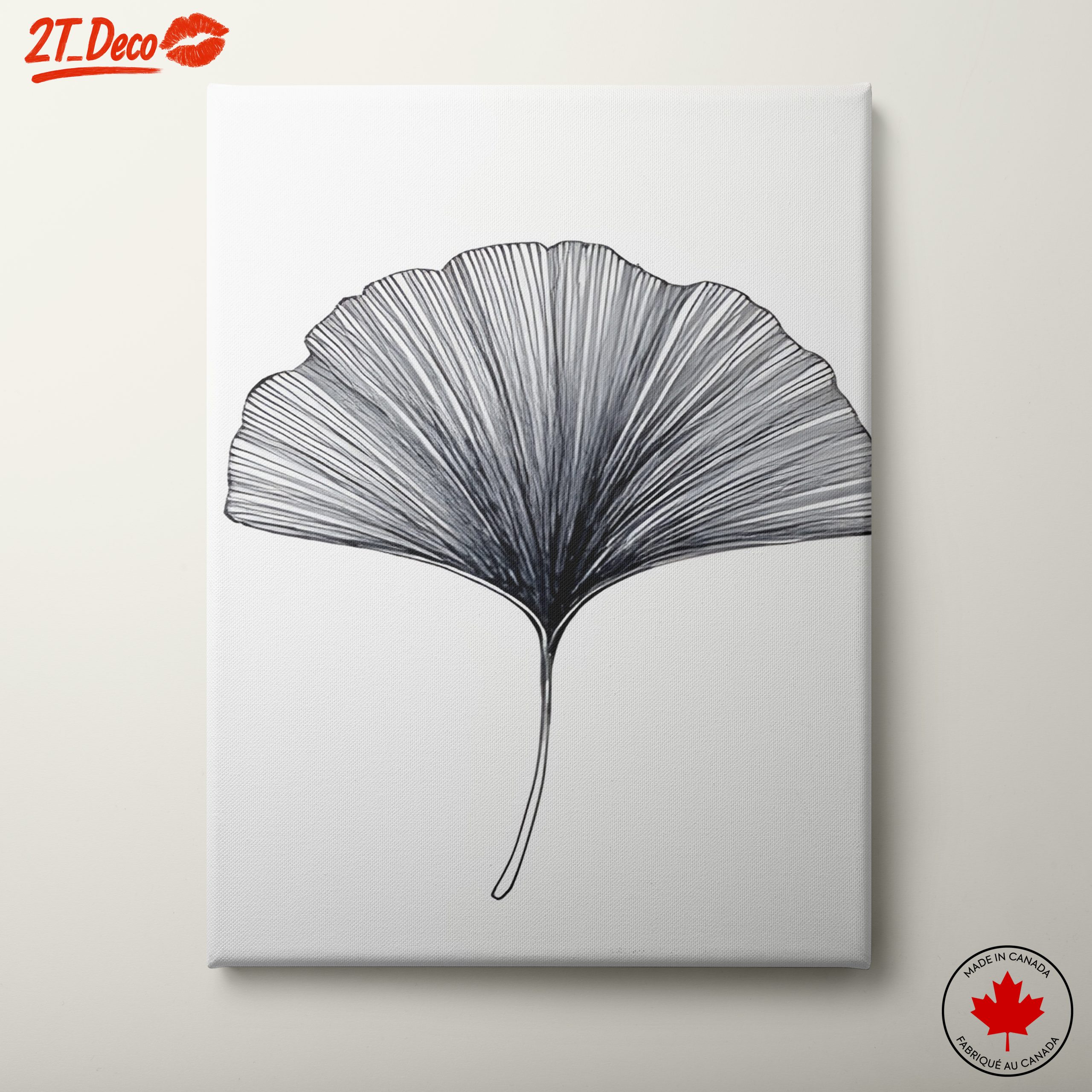 Delicate Minimalist Leaf Artwork