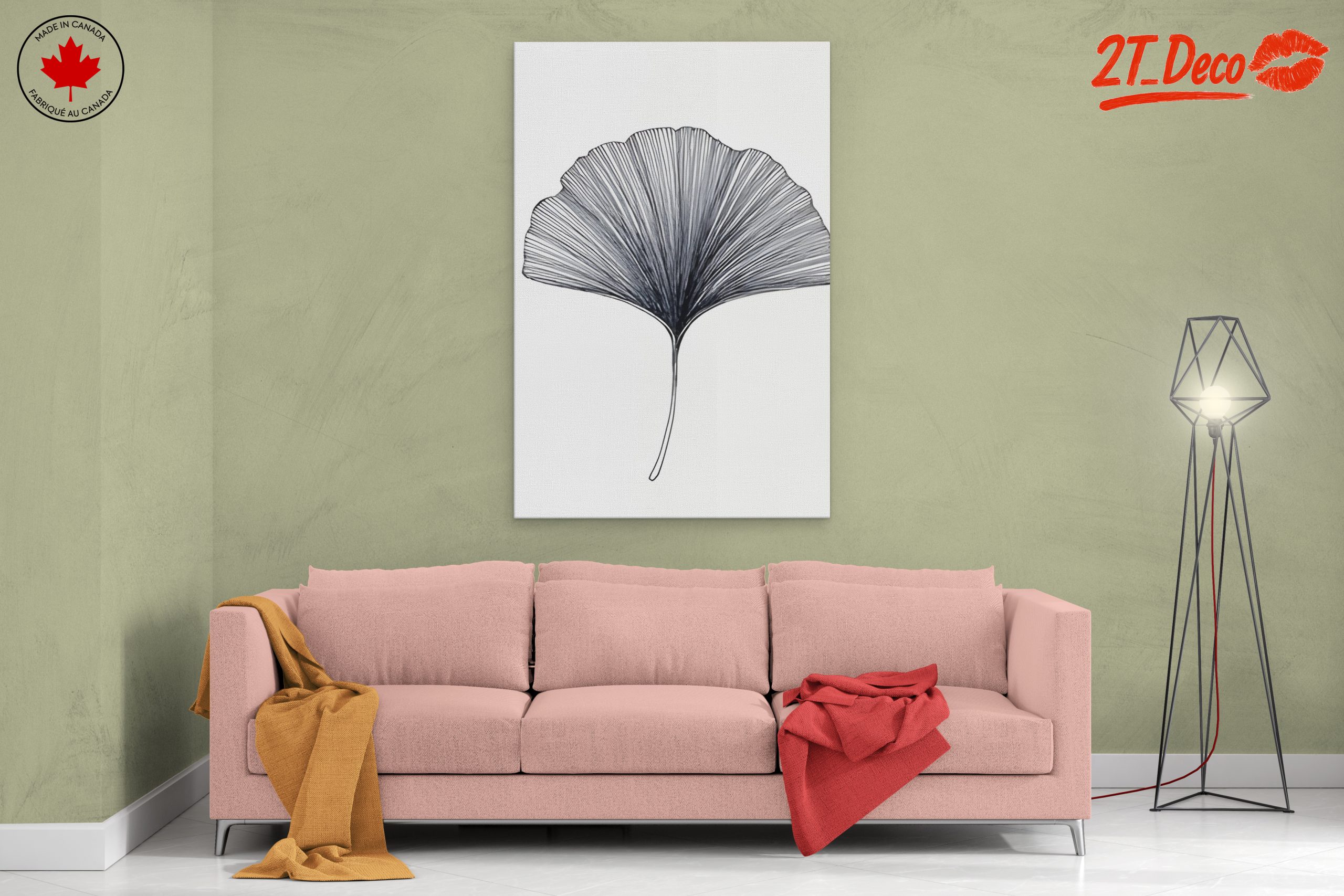 Delicate Minimalist Leaf Artwork - Image 2