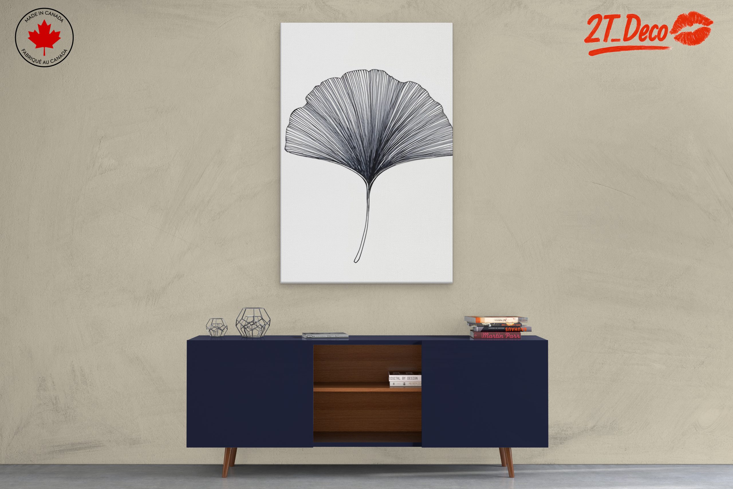 Delicate Minimalist Leaf Artwork - Image 3