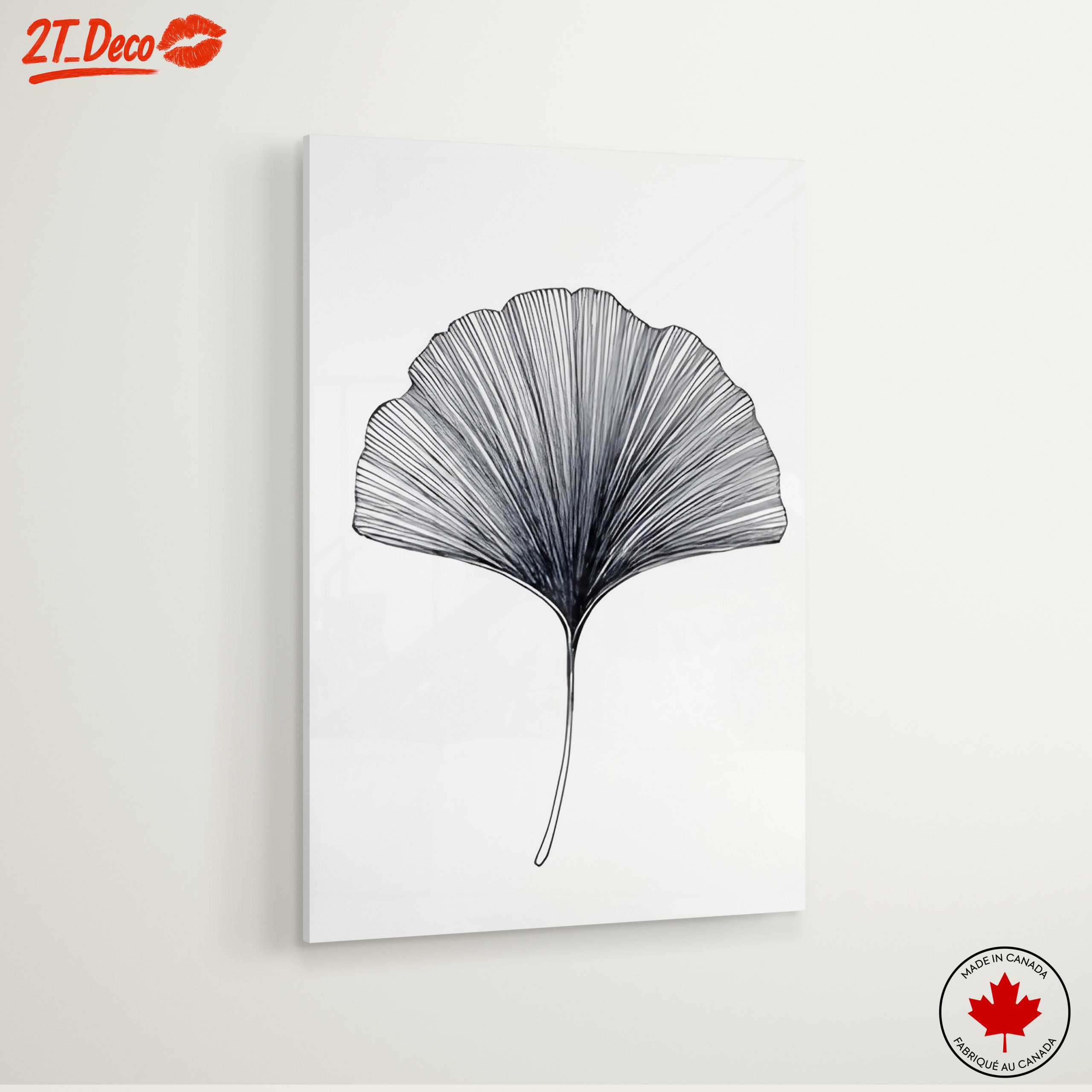 Delicate Minimalist Leaf Artwork - Image 6