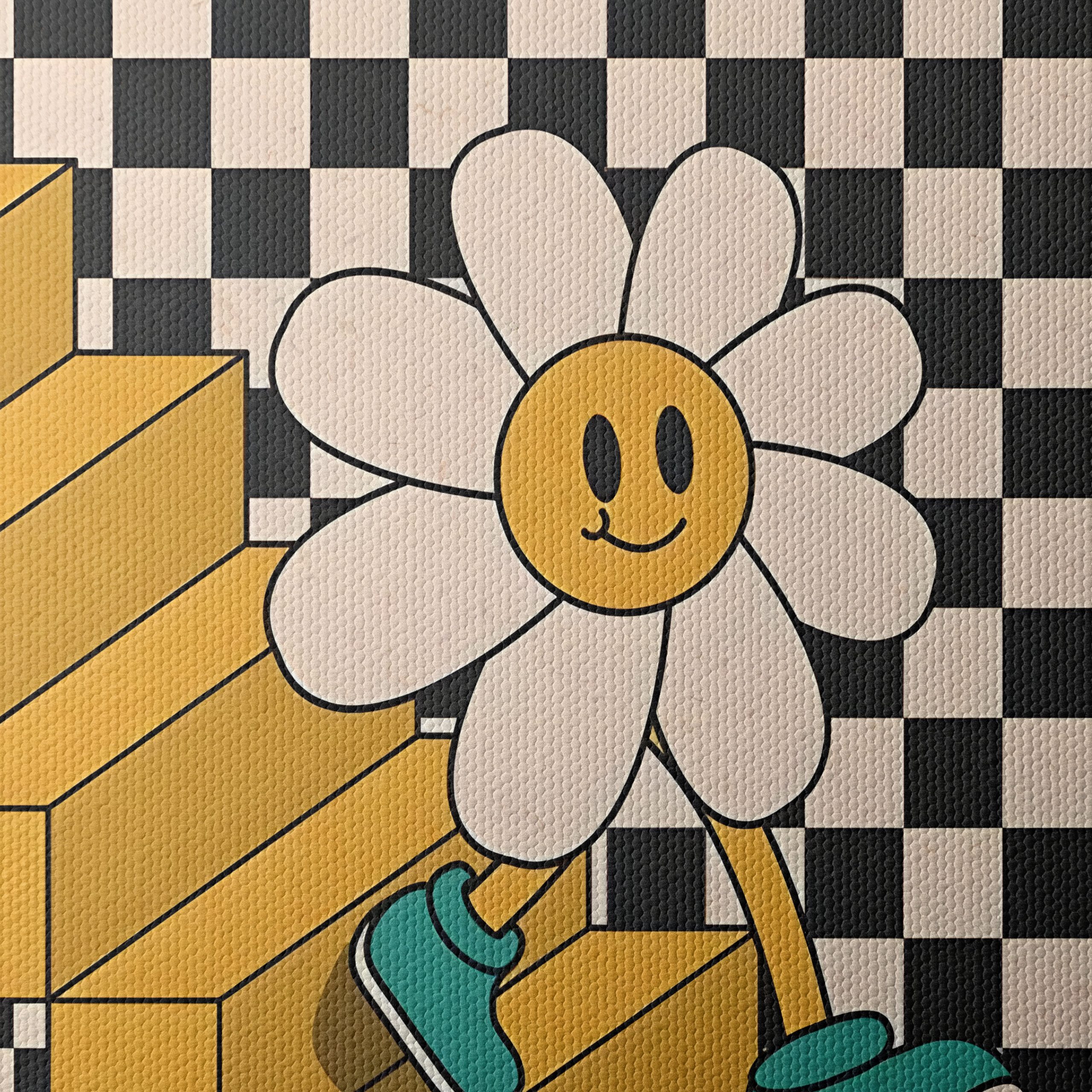 Whimsical Doodle Flower on Stairs - Image 4