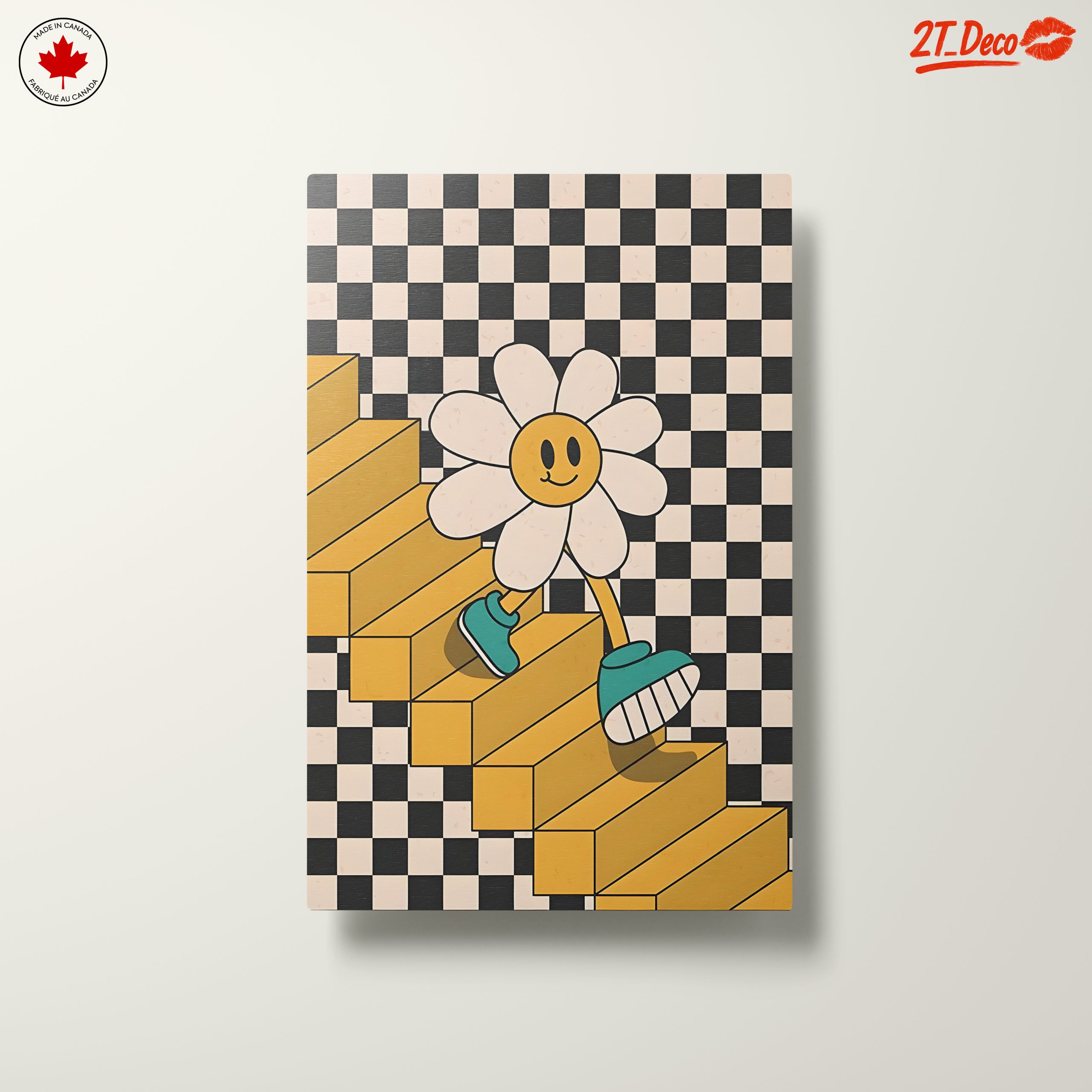 Whimsical Doodle Flower on Stairs - Image 10