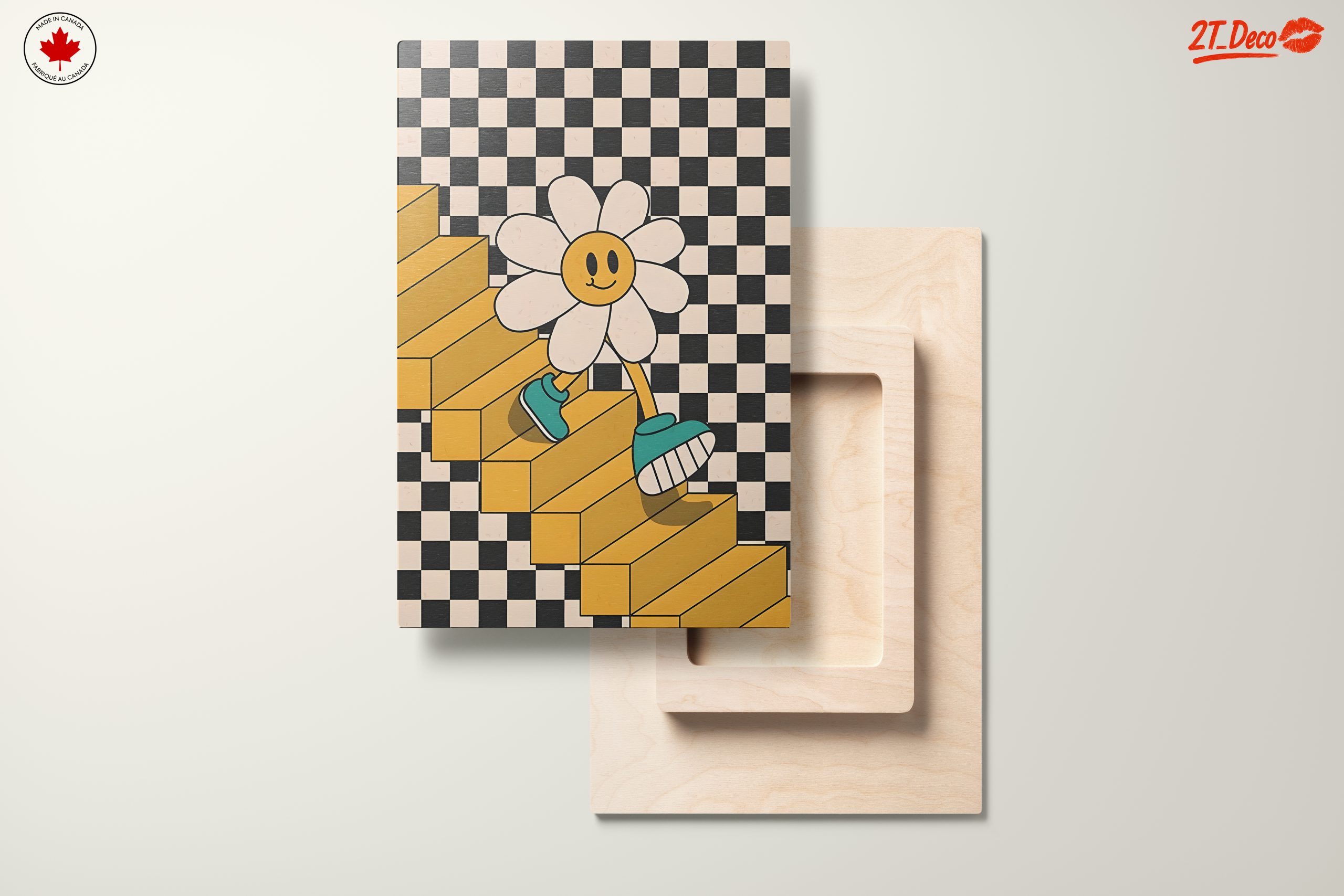 Whimsical Doodle Flower on Stairs - Image 11