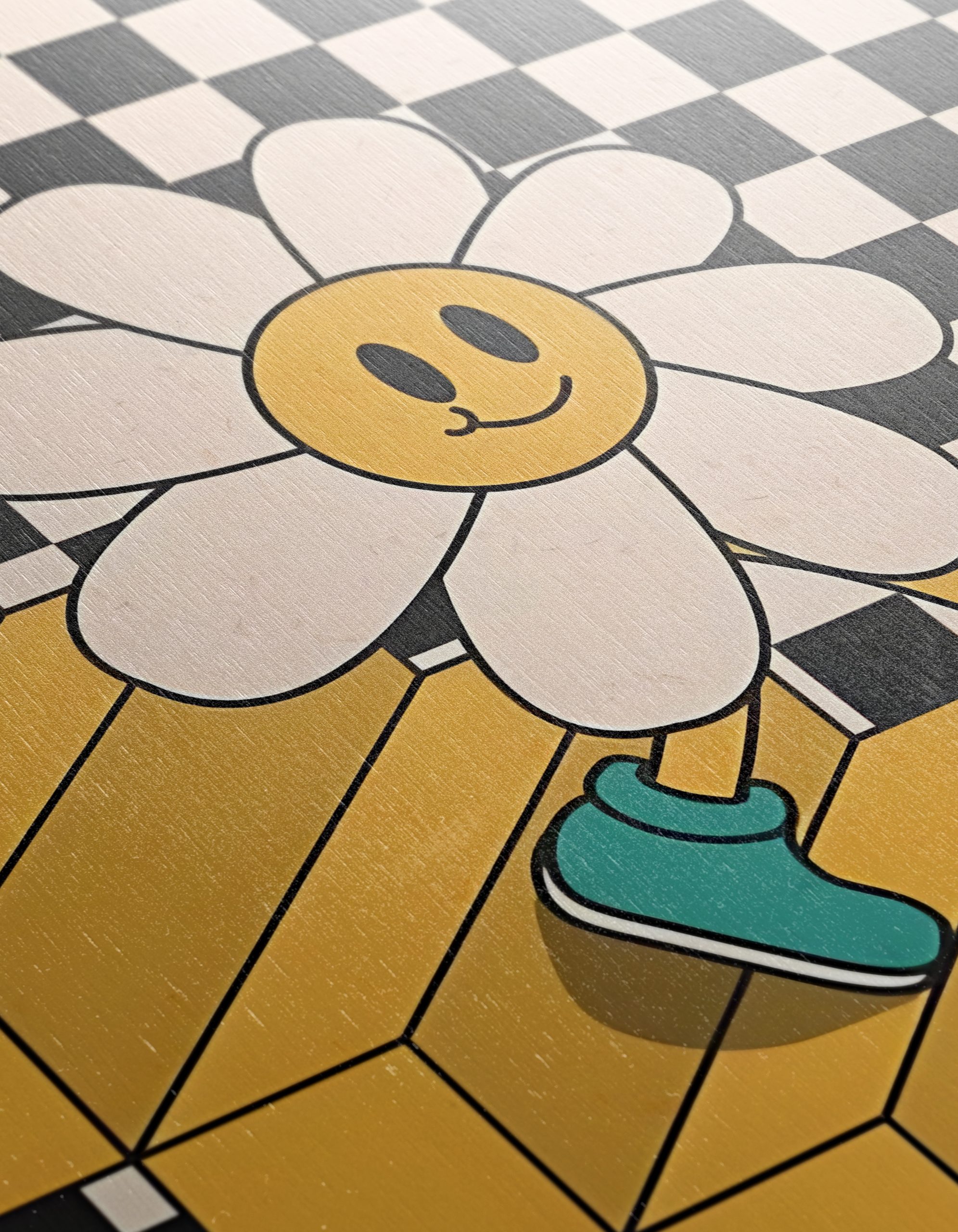 Whimsical Doodle Flower on Stairs - Image 12