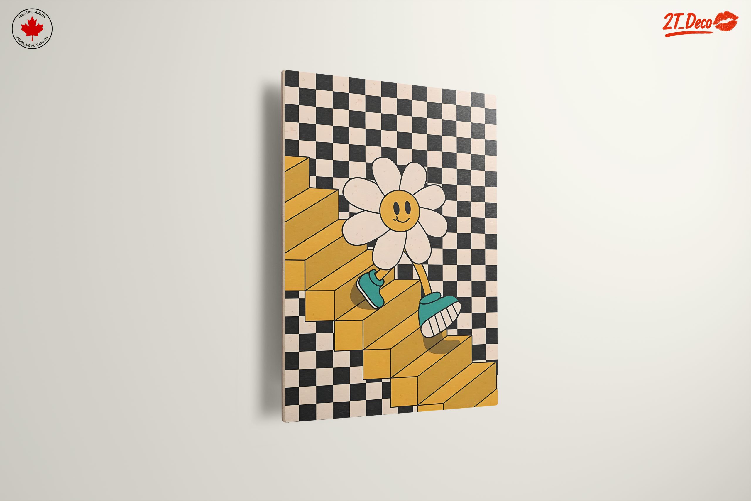 Whimsical Doodle Flower on Stairs - Image 13