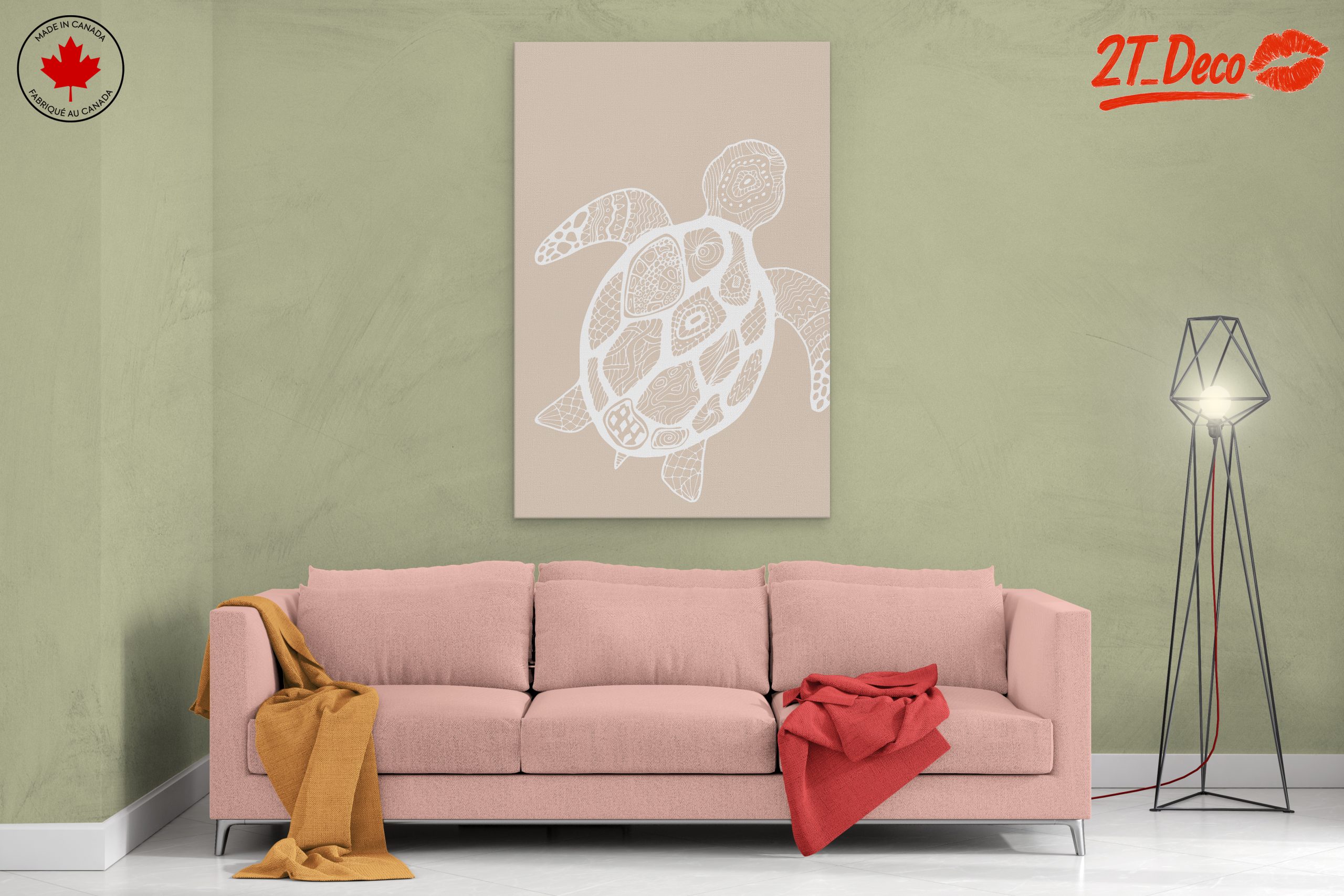 Stylized Turtle Wall Art Design - Image 2