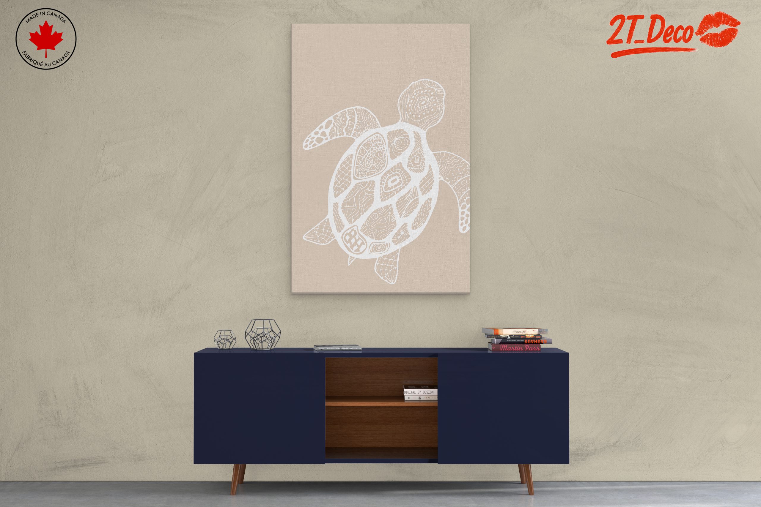 Stylized Turtle Wall Art Design - Image 3