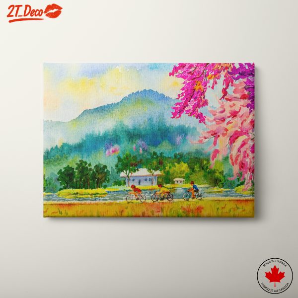 Cycling Through a Vibrant Nature Landscape