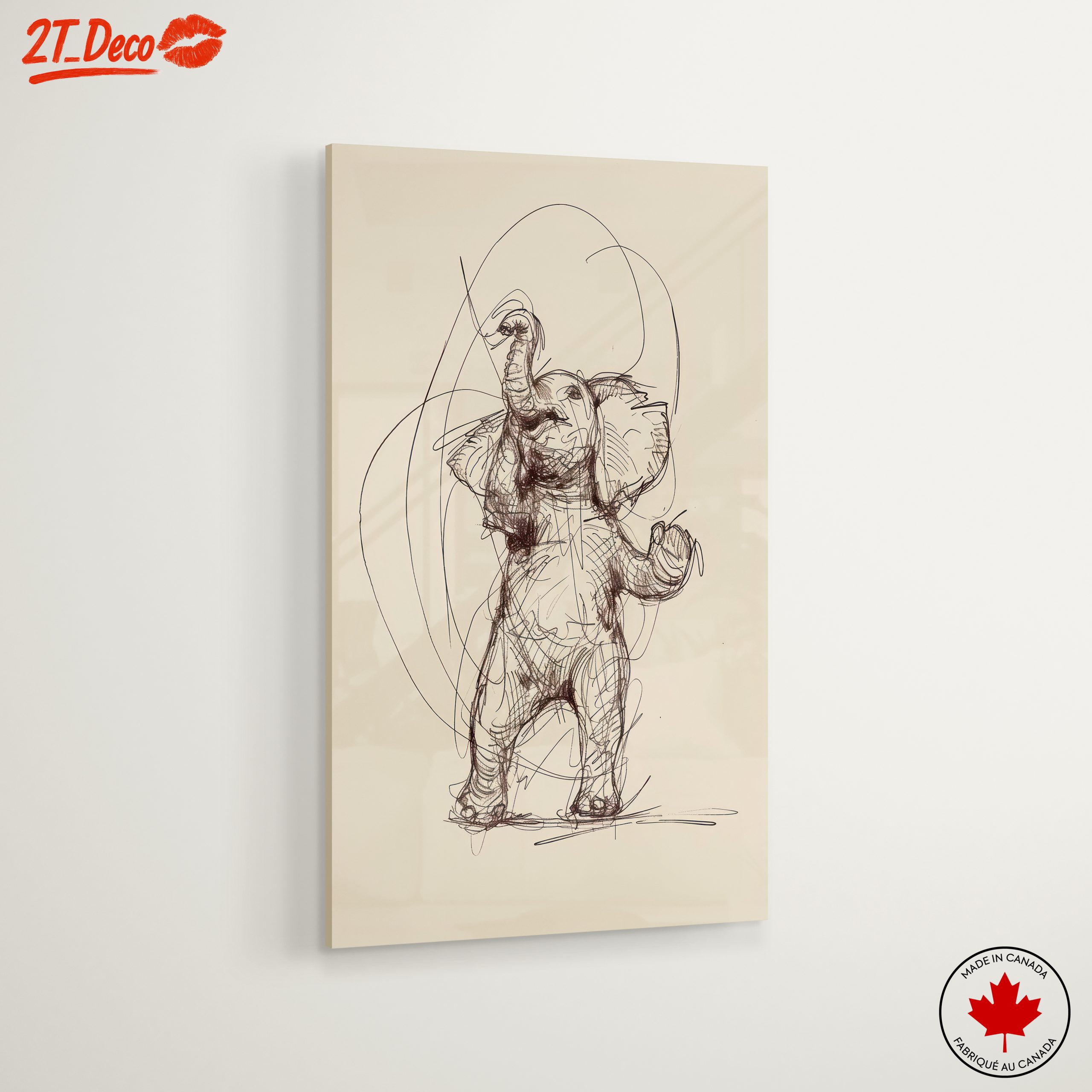 Stylized Elephant Sketch Art - Image 6