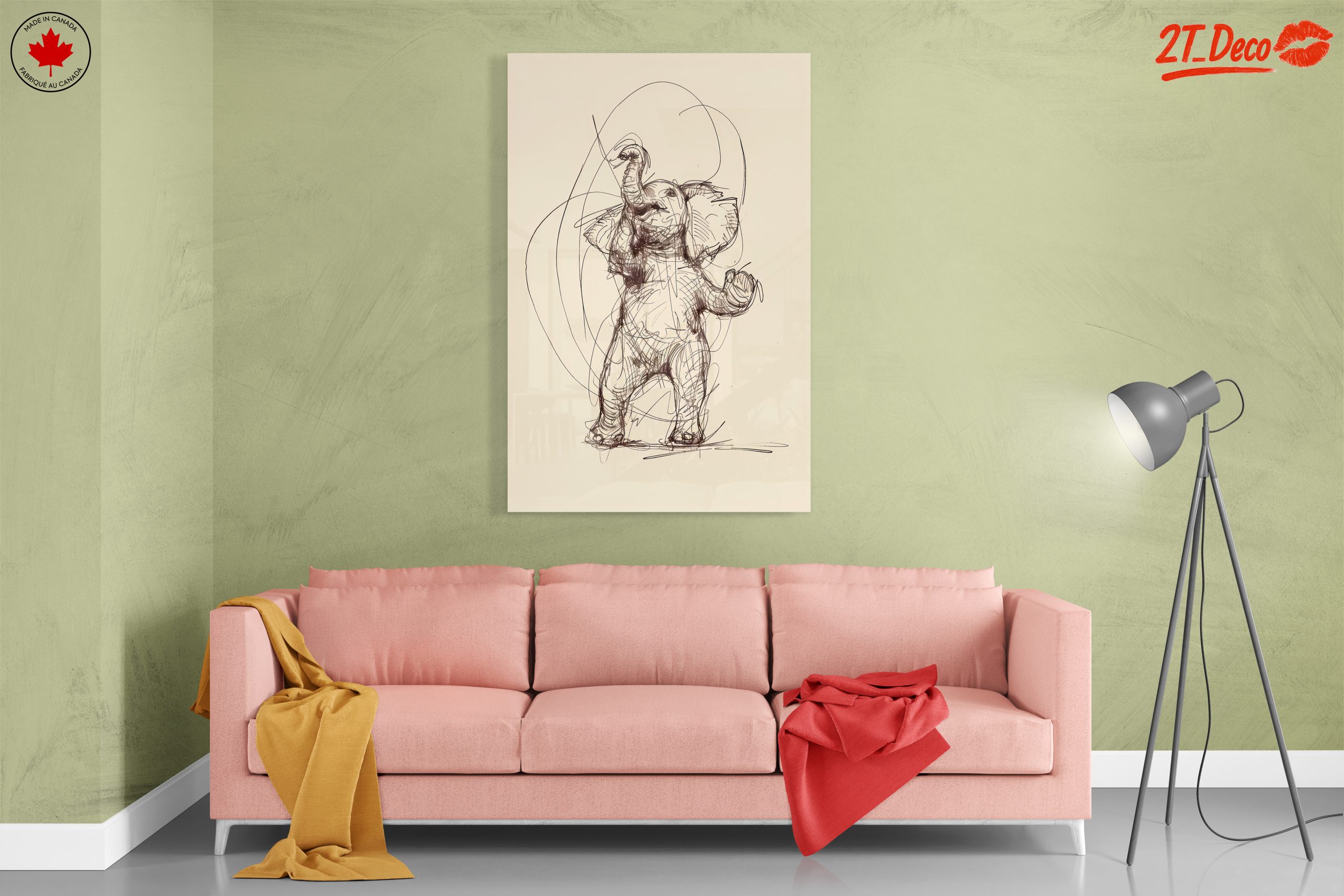 Stylized Elephant Sketch Art - Image 7