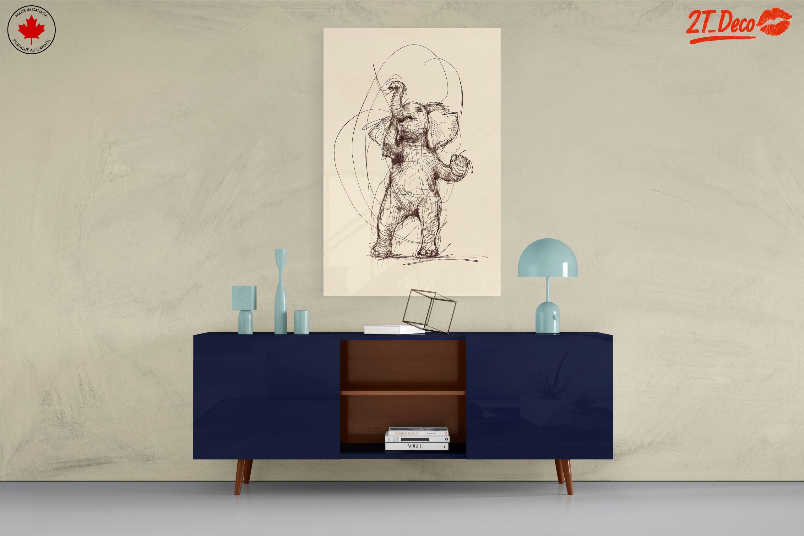 Stylized Elephant Sketch Art - Image 8