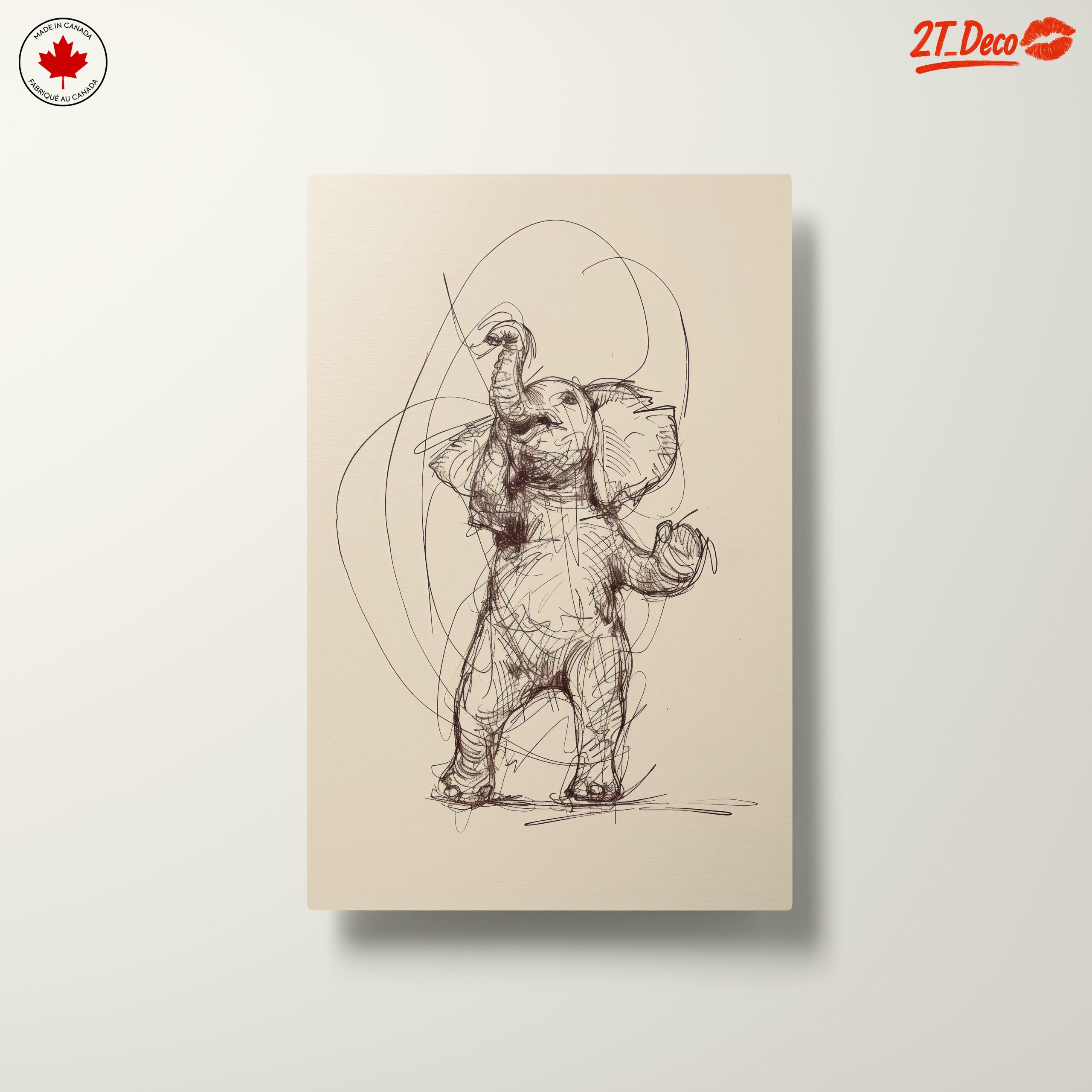 Stylized Elephant Sketch Art - Image 10