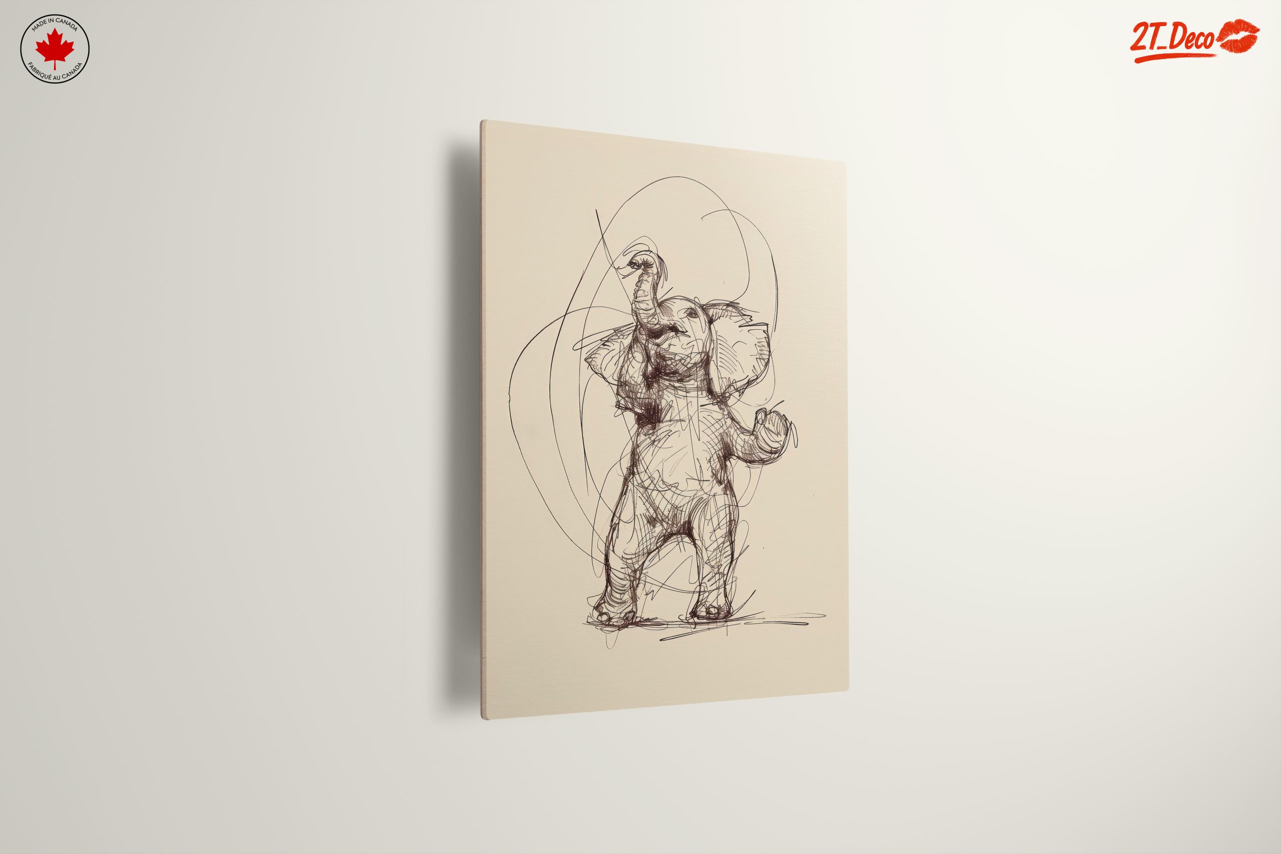 Stylized Elephant Sketch Art - Image 13