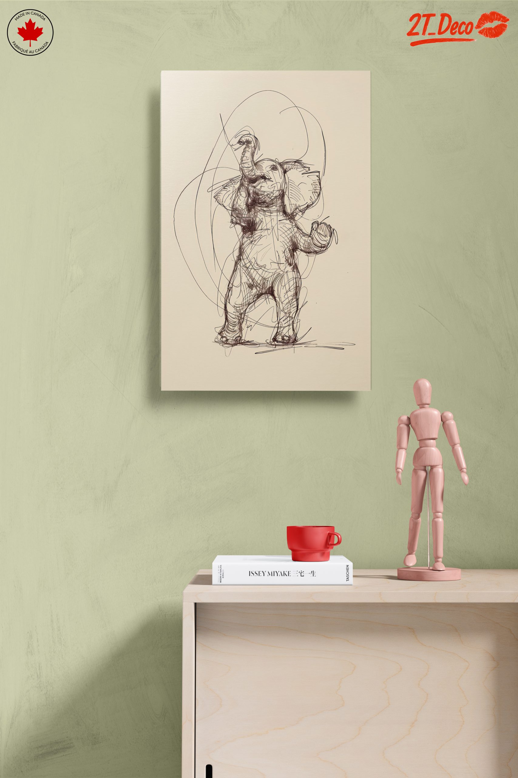 Stylized Elephant Sketch Art - Image 14