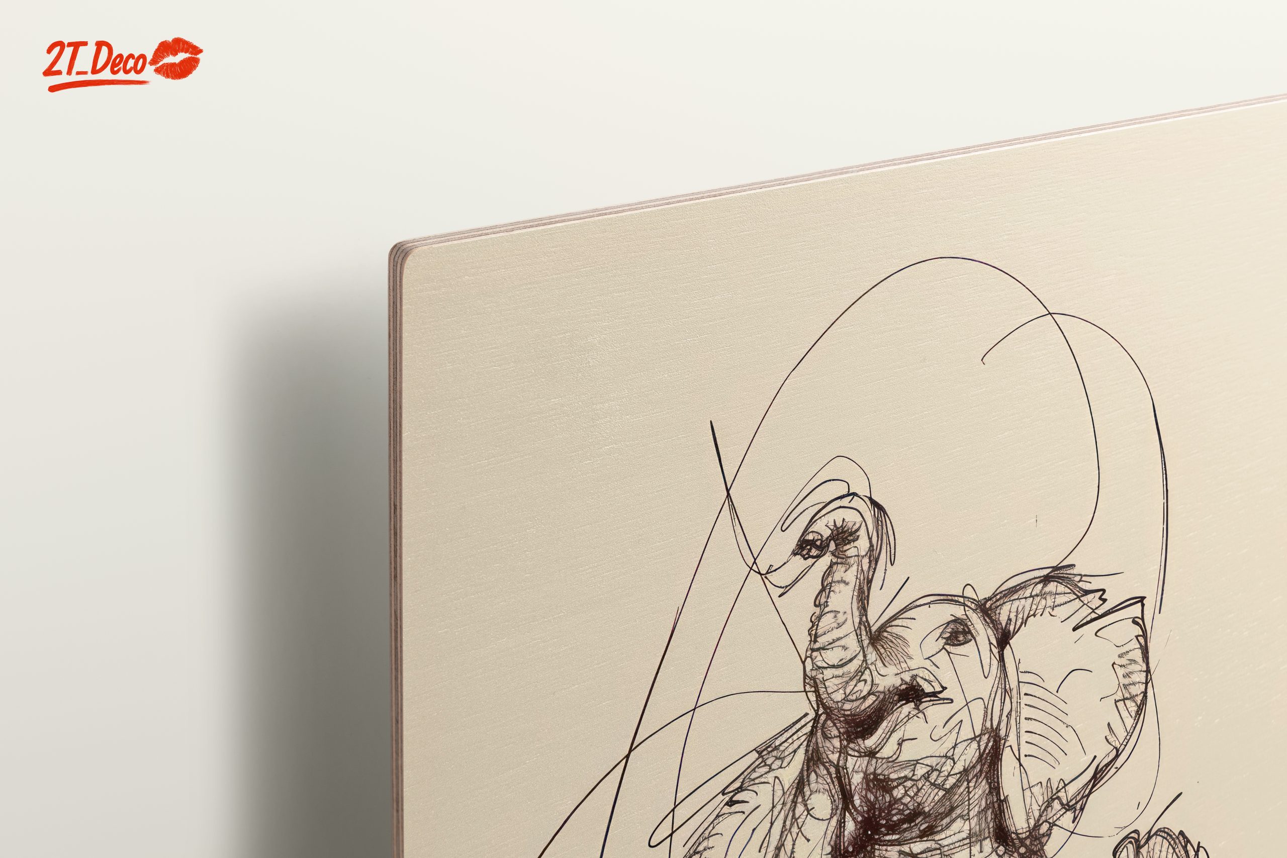 Stylized Elephant Sketch Art - Image 15