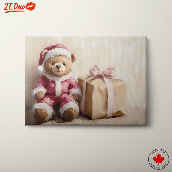 Christmas Themed Teddy Bear Art