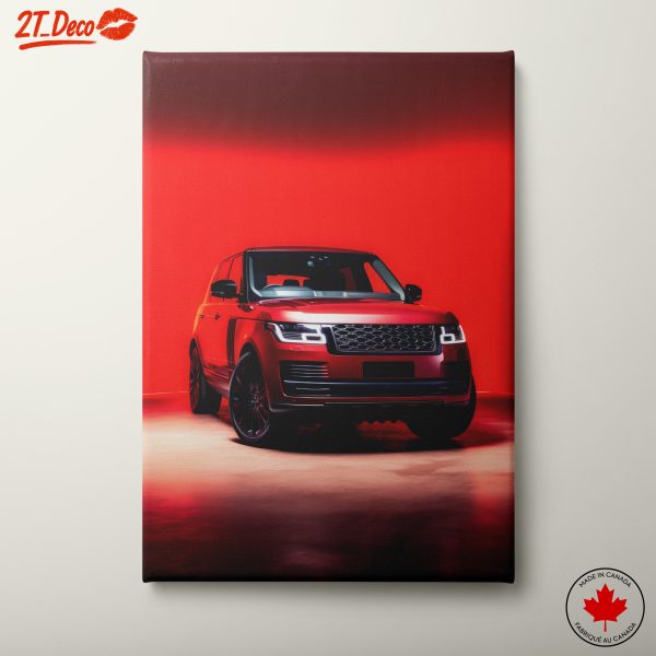 Luxury Car Against Red Backdrop