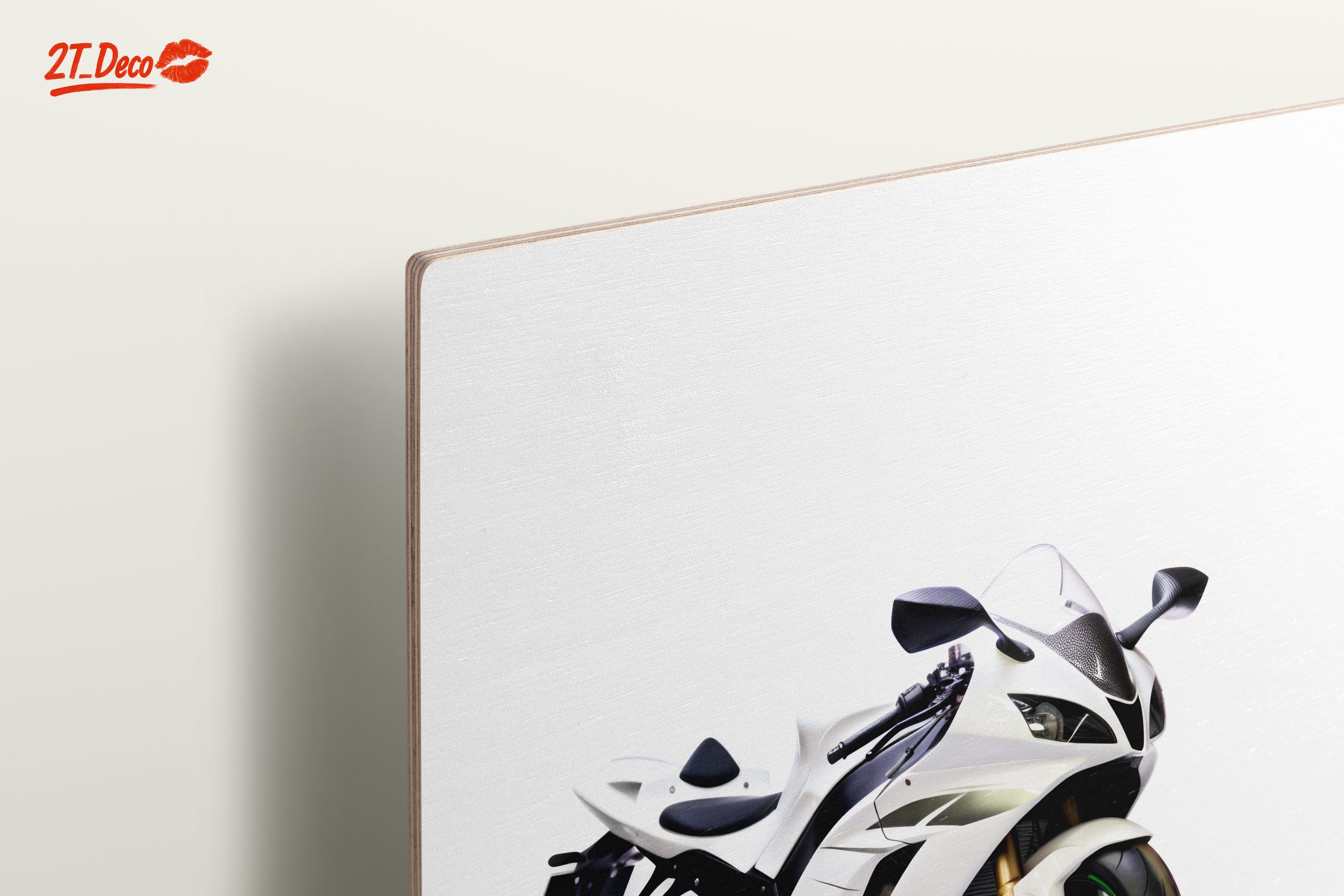 Sleek White Motorcycle Art 3 - Image 15