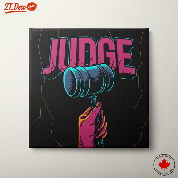 Bold Judicial Illustration Featuring Gavel