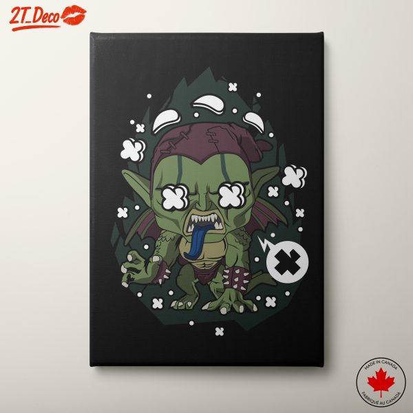 Stylized Green Goblin Anime Character Art