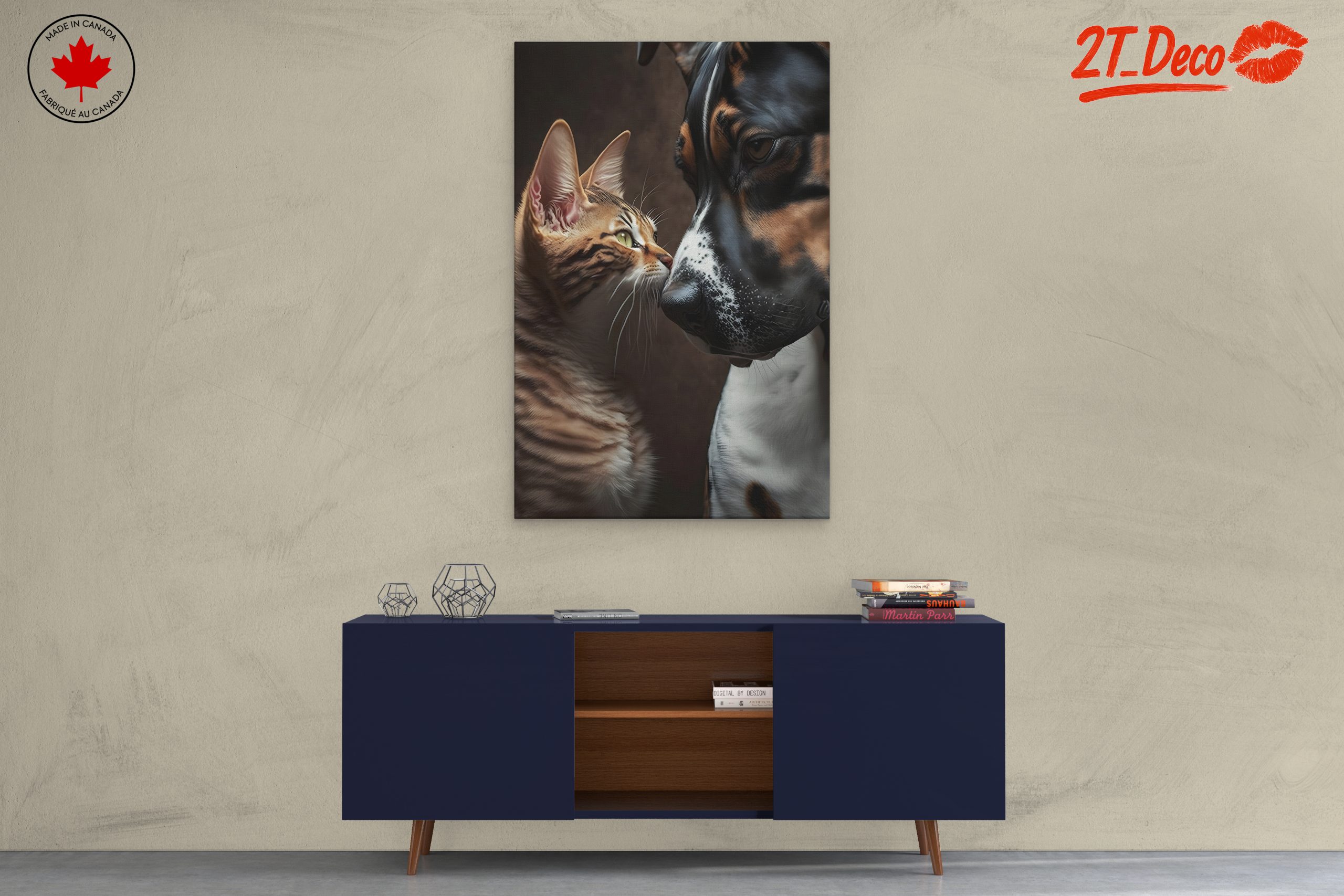 Affectionate Cat and Dog Portrait - Image 3