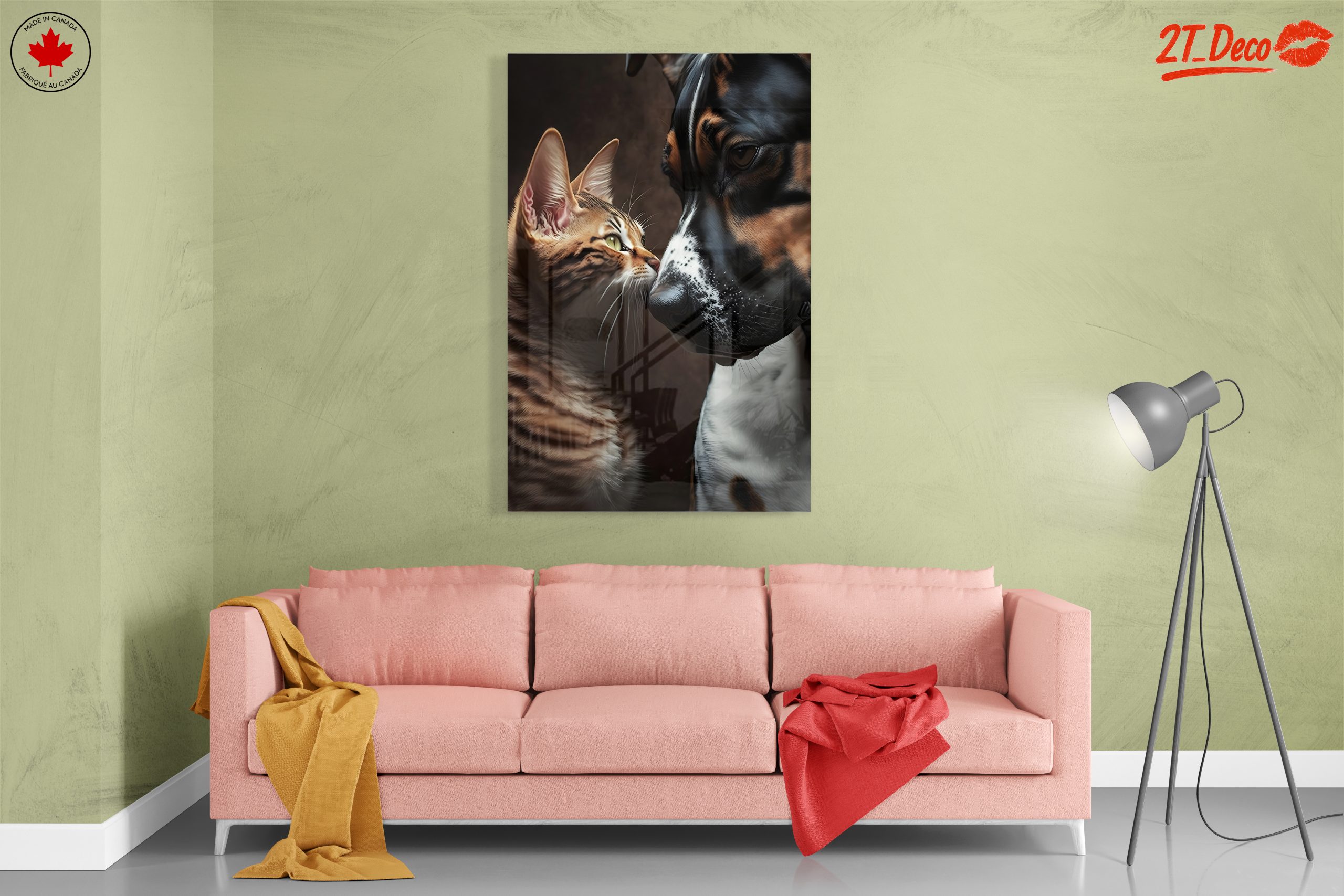 Affectionate Cat and Dog Portrait - Image 7