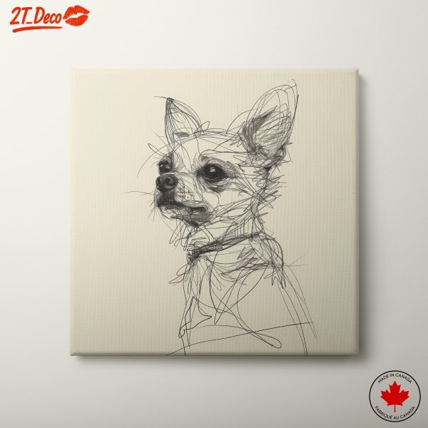 Charming Chihuahua Line Art