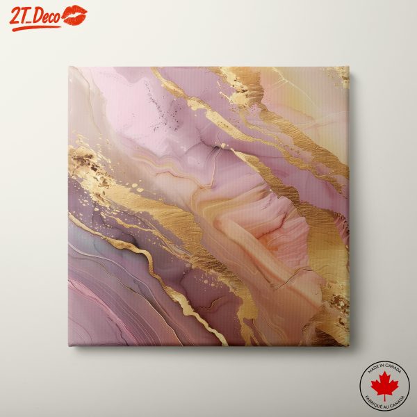 Elegant Abstract Art in Pastel and Gold
