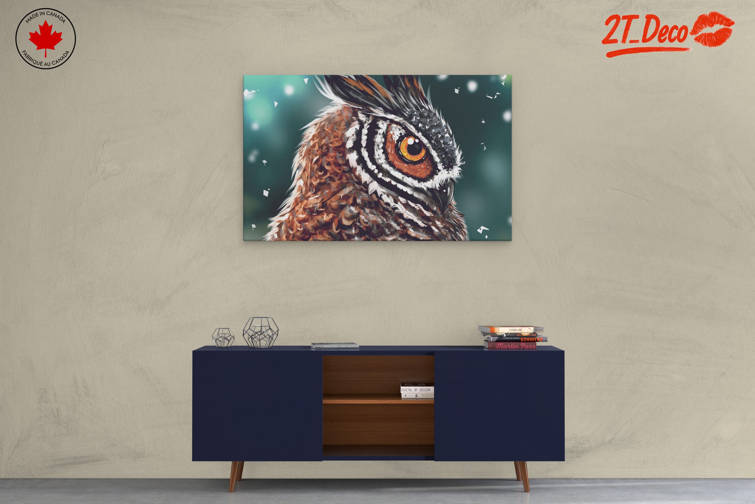 Realistic Owl Portrait on a Soft Background - Image 3