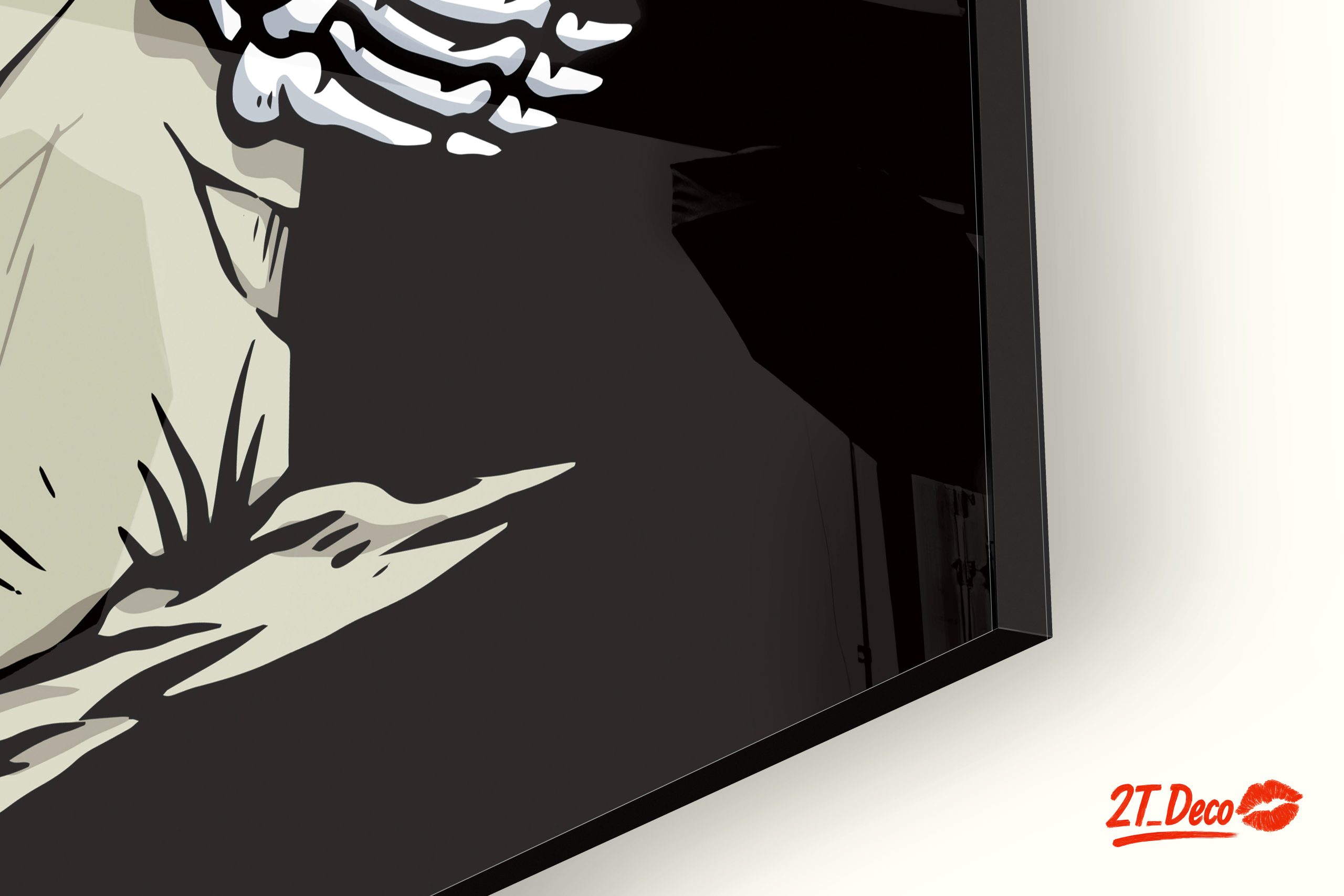 Skeleton Enjoying Pizza Illustration - Image 9